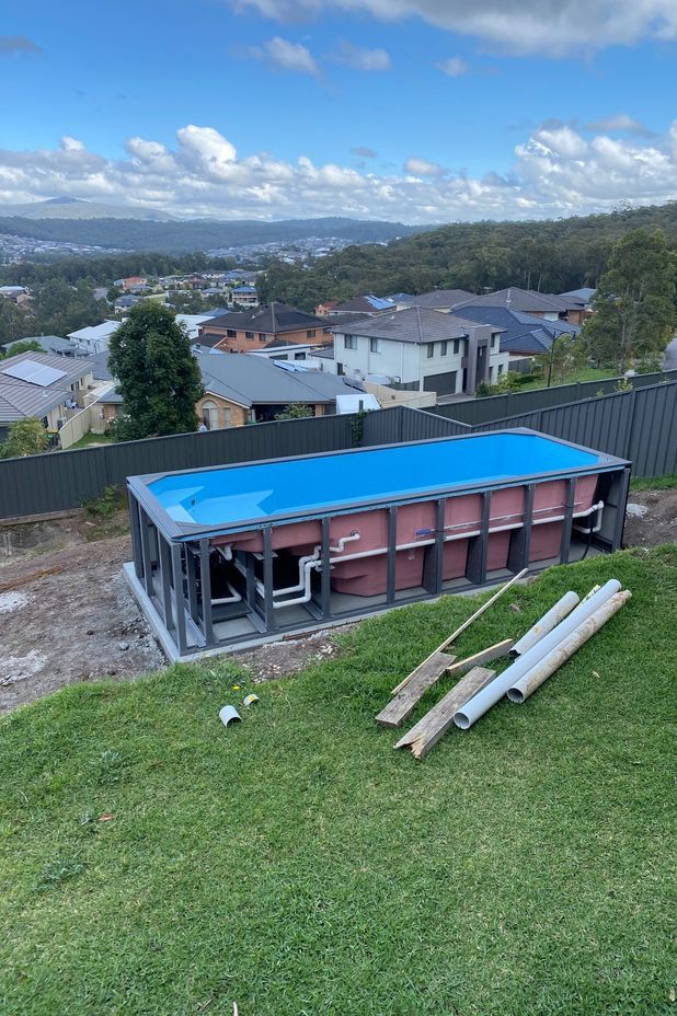 Relax 6.3 Ice Blue pool by The Little Pool Co.