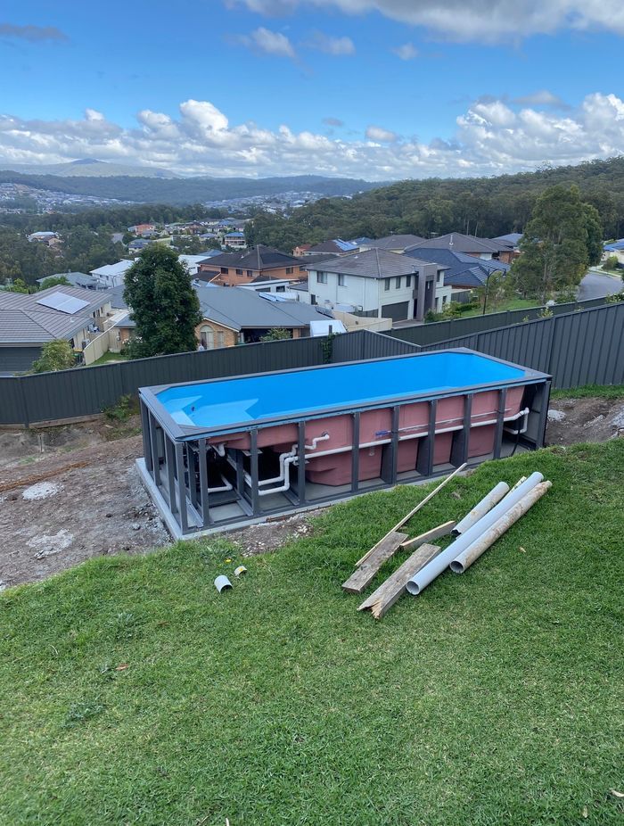 Relax 6.3 Ice Blue pool by The Little Pool Co.