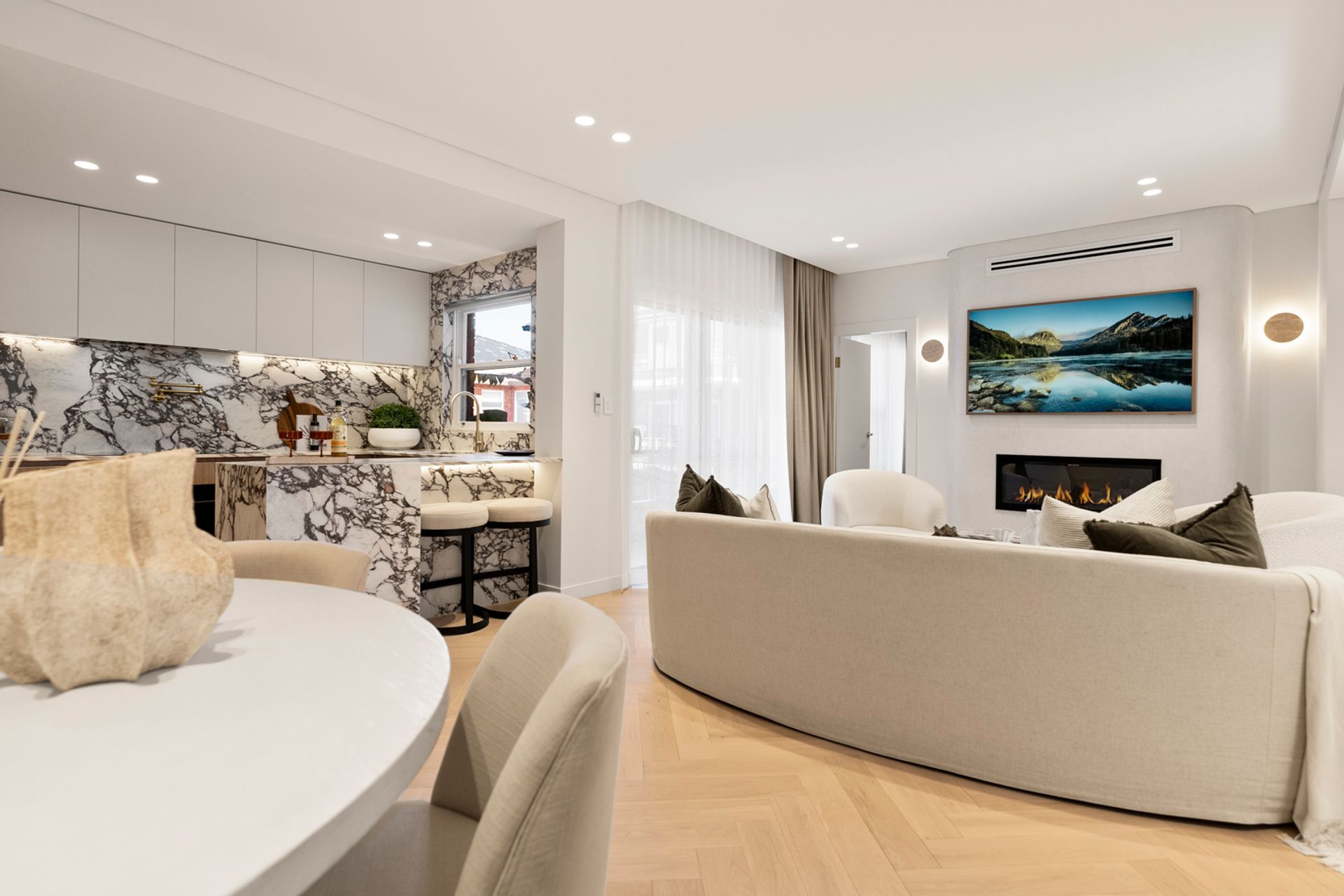 From outdated to fresh and modern, the apartment was transformed in under two months.