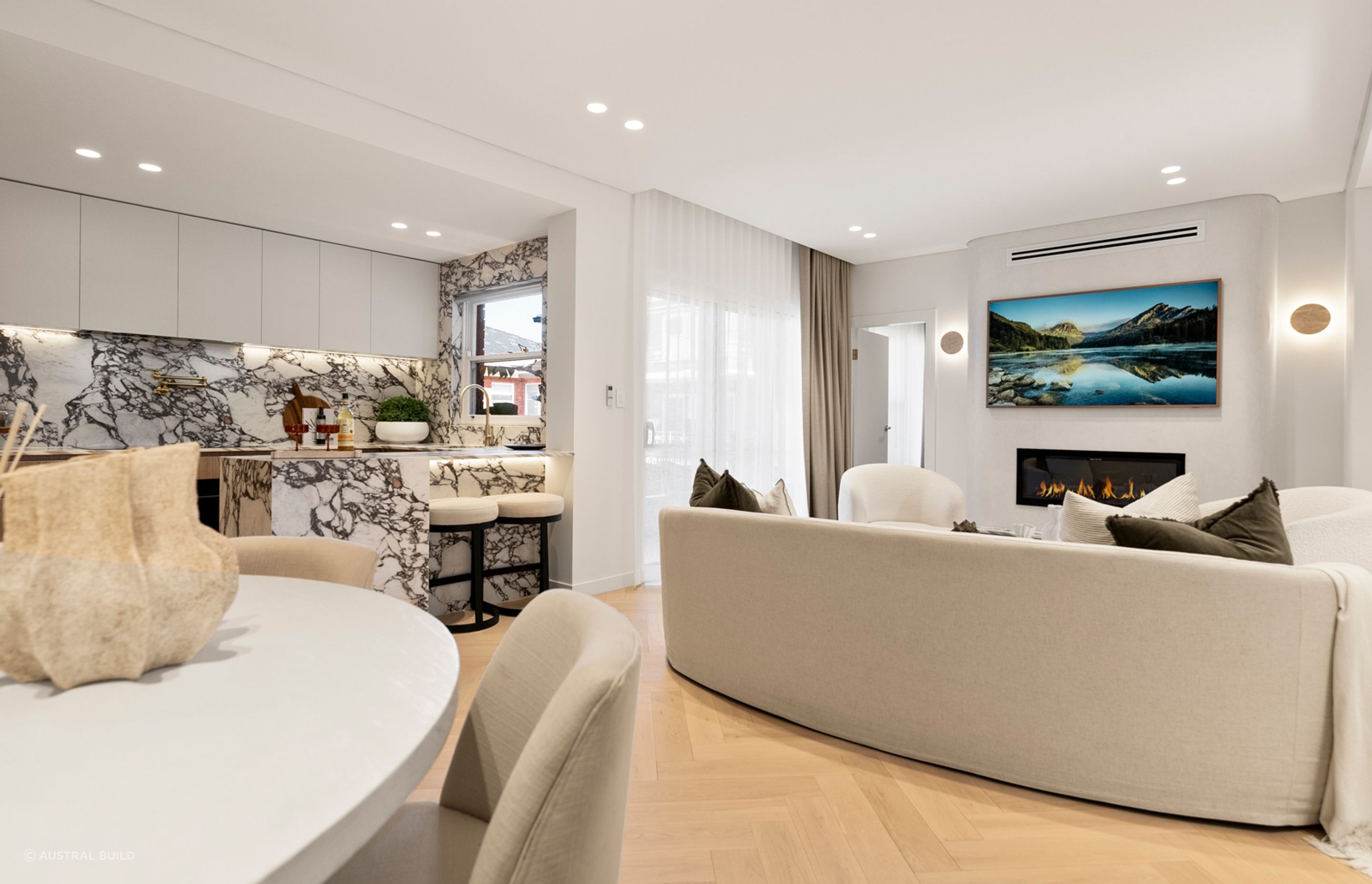 From outdated to fresh and modern, the apartment was transformed in under two months.