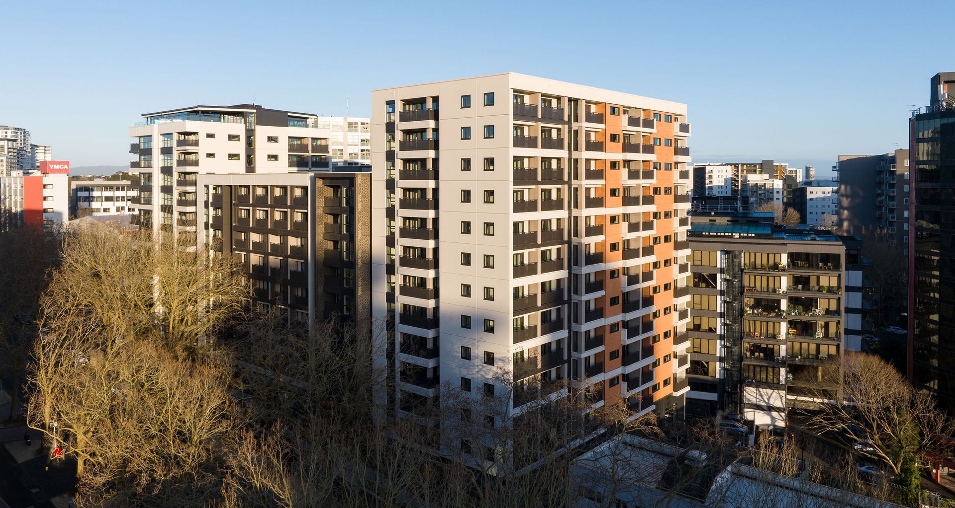 Nestled behind the century-old London plane trees of Greys Avenue, Te Mātāwai offers a new home and community to the central Auckland city neighbourhood.