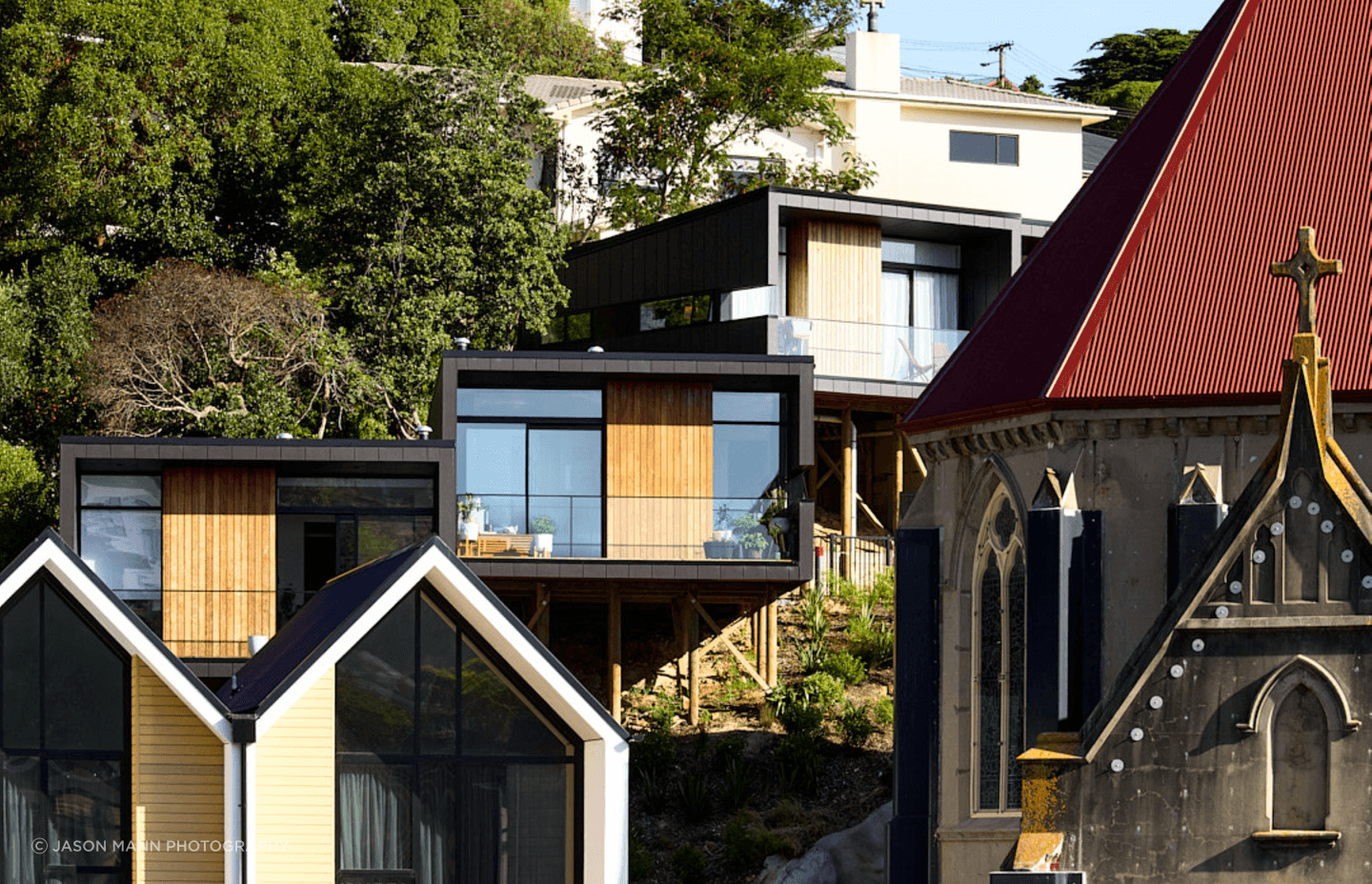 The school chapel, built in 1929, features an incredible gothic interior. Its pitched roof is reflected in many of the dwellings on site.