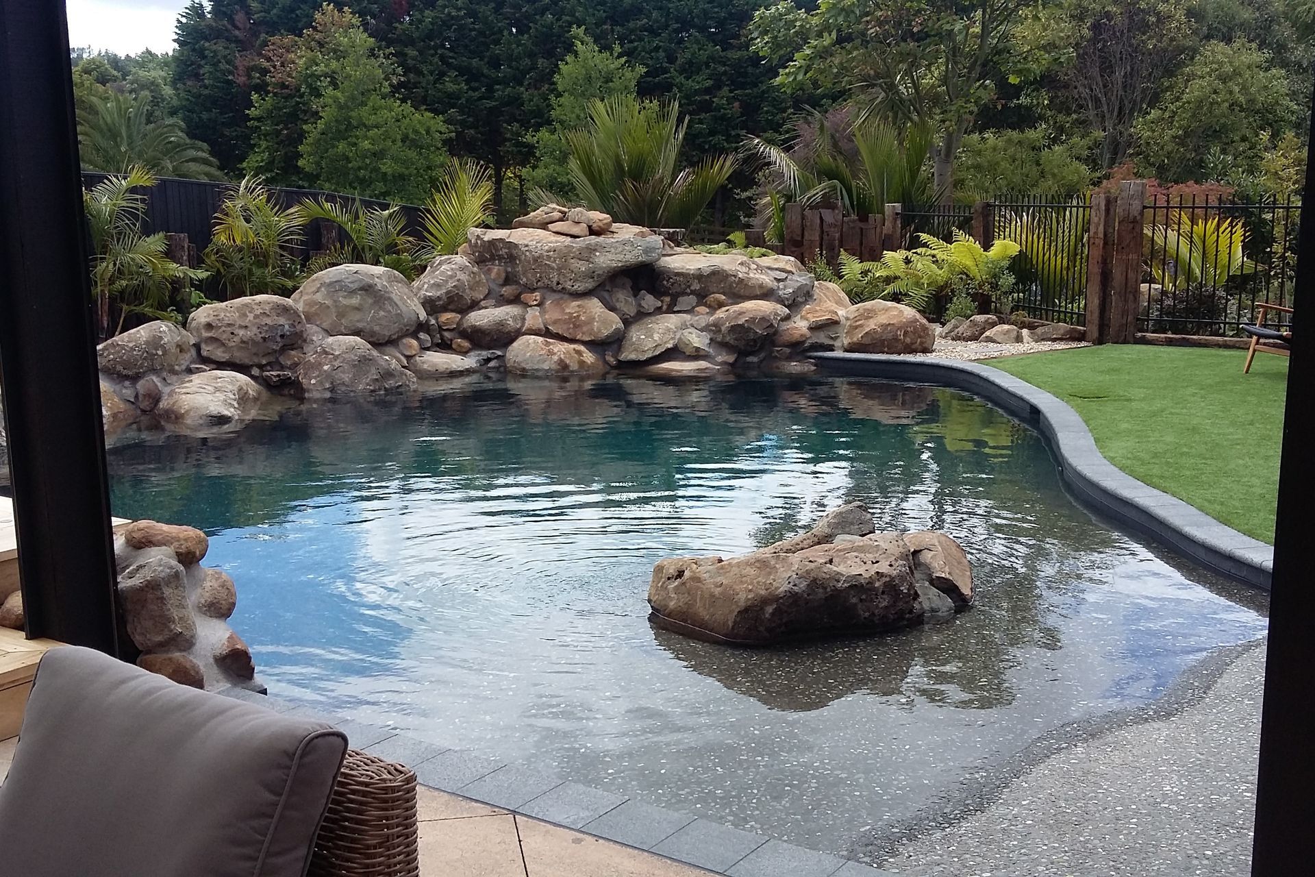 Natural pools don't require chemicals or other treatments, as their natural filters remove contaminants.
