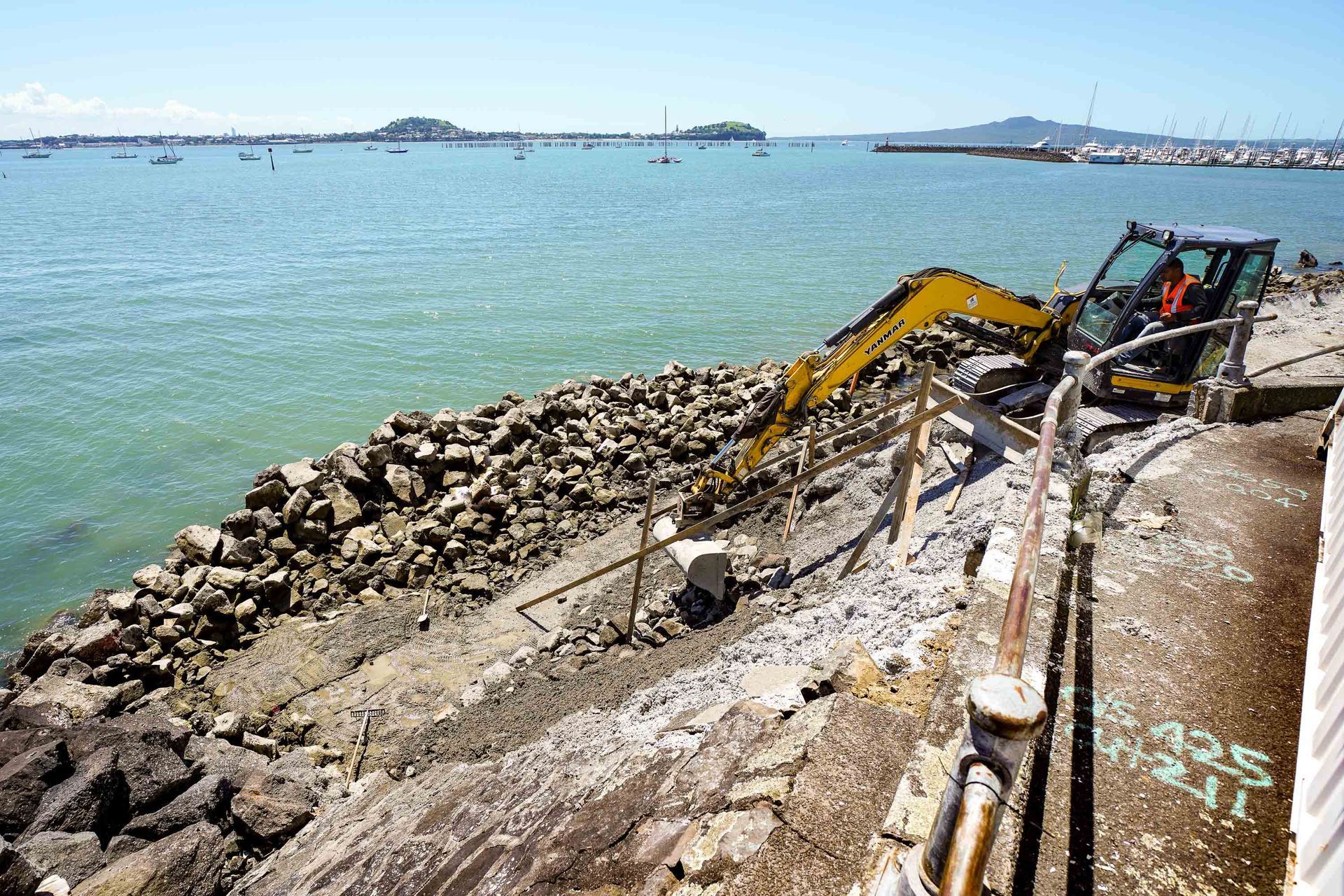 Tamaki Drive sea wall
