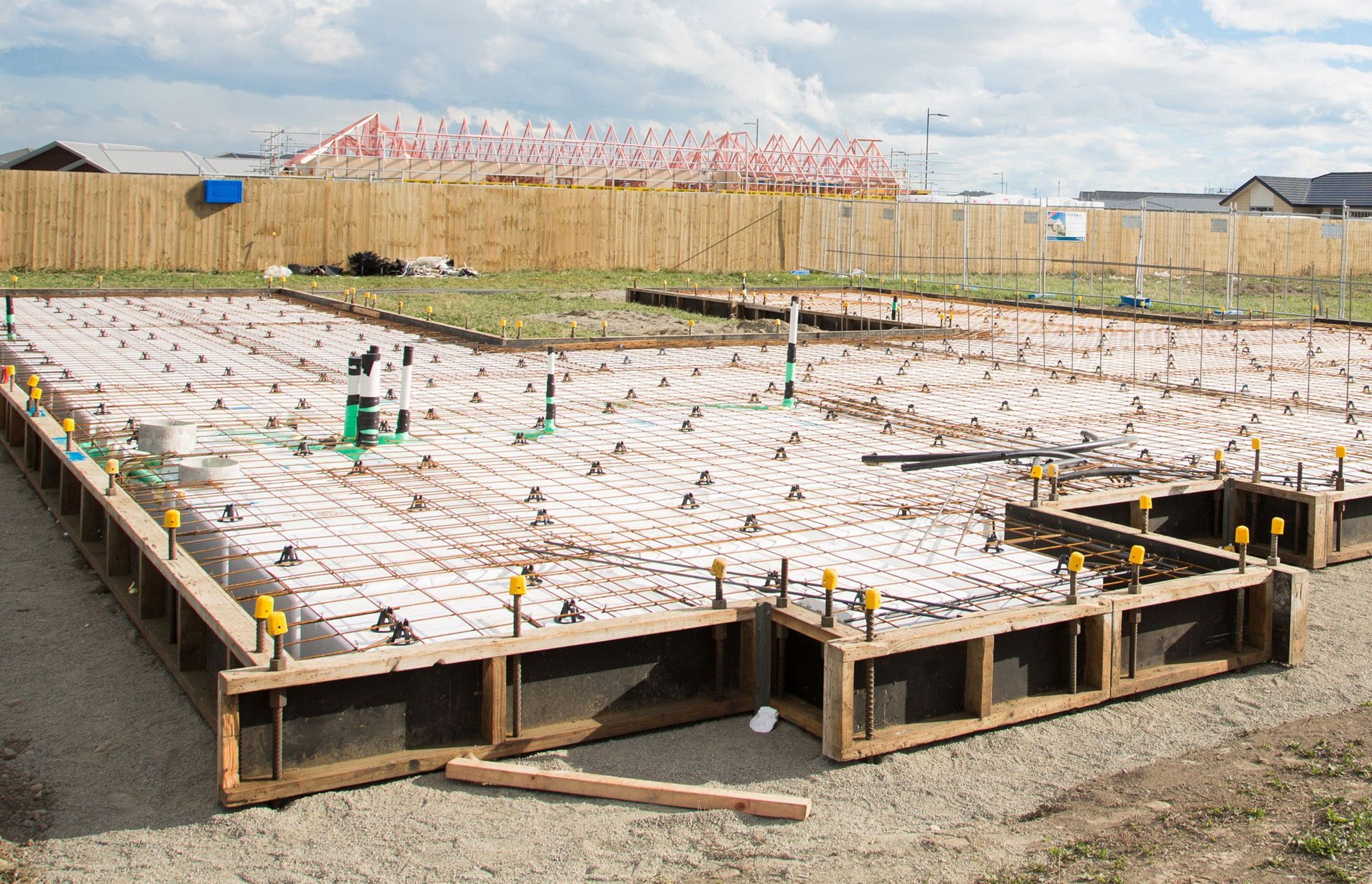 A test case house in Christchurch shows the READY Super Slab foundation under construction.