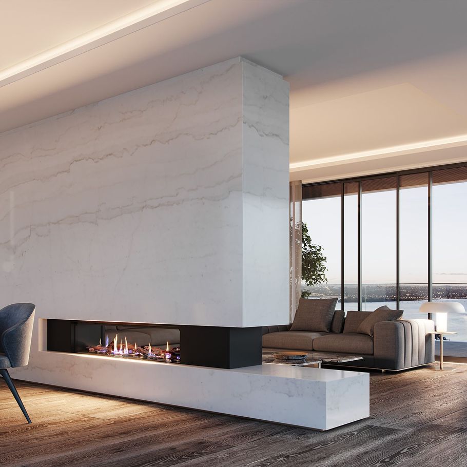 Realism and nature combine in a new gas fireplace range