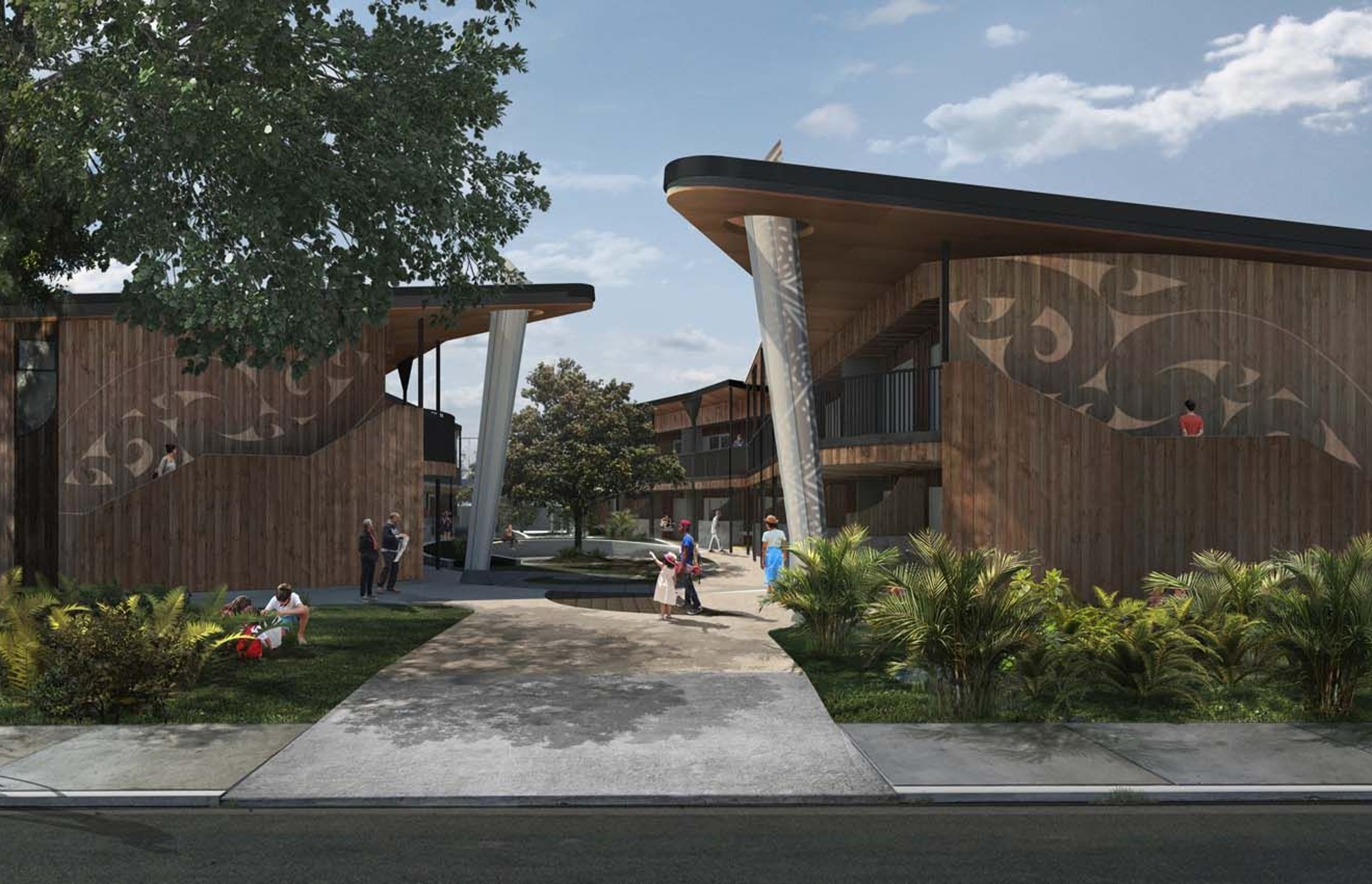 TOA Architects' concept design for a complex that provides social housing in South Auckland.