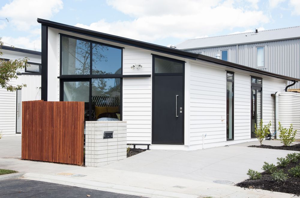 Good design is a selling point for the small but efficiently organised, mid-price Axis Series homes at Hobsonville Point, Auckland, by Architecture Workshop.