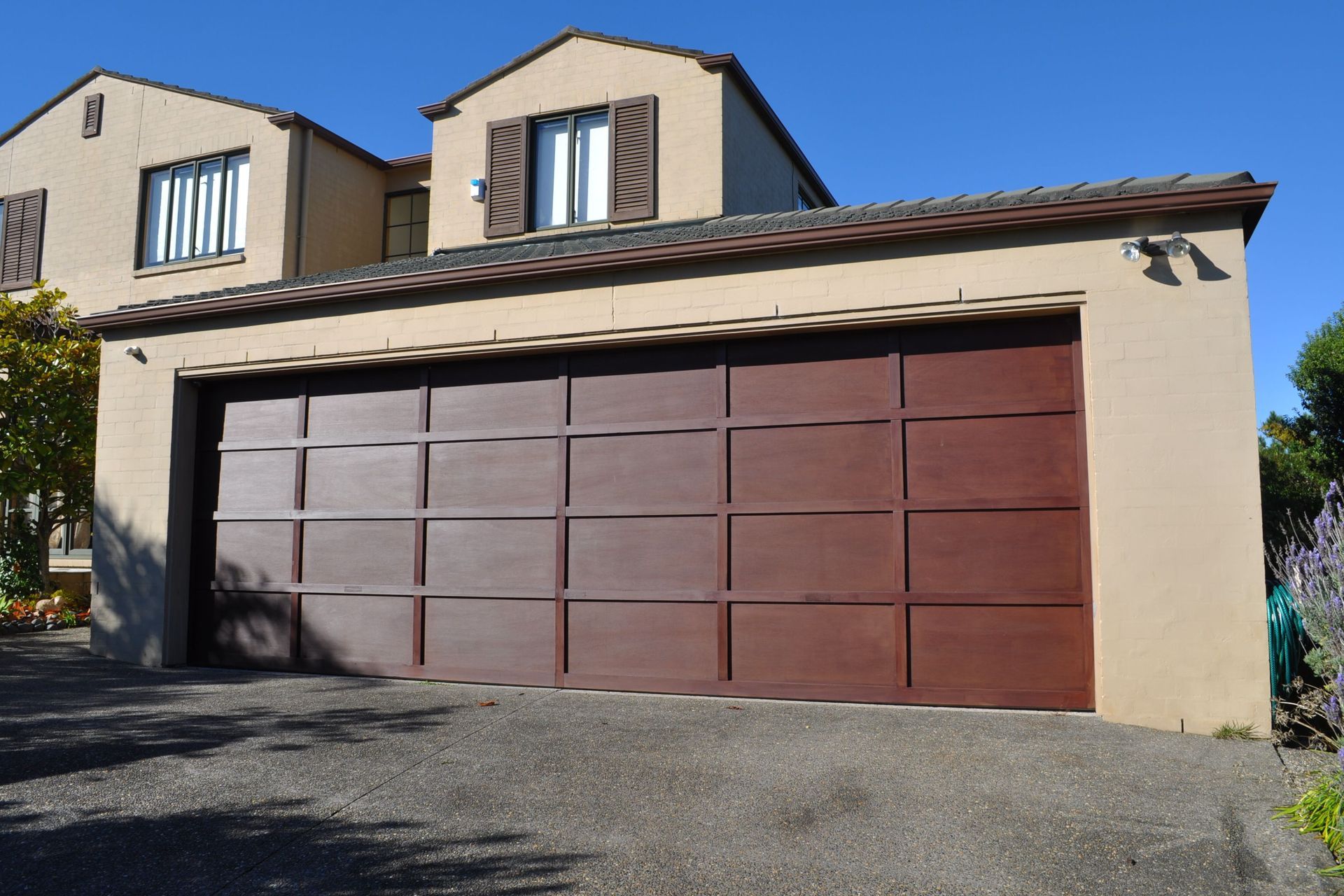 Ply &amp; batten style timber door.