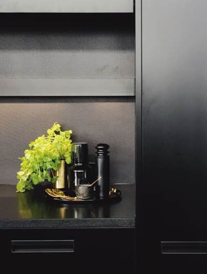 Metalier on glass from Harper Interior Design