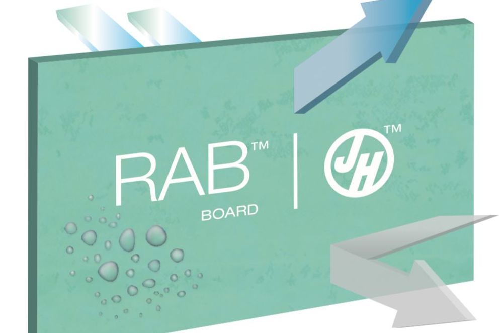 James Hardie'sRAB Board features a unique water-repellent sealer.