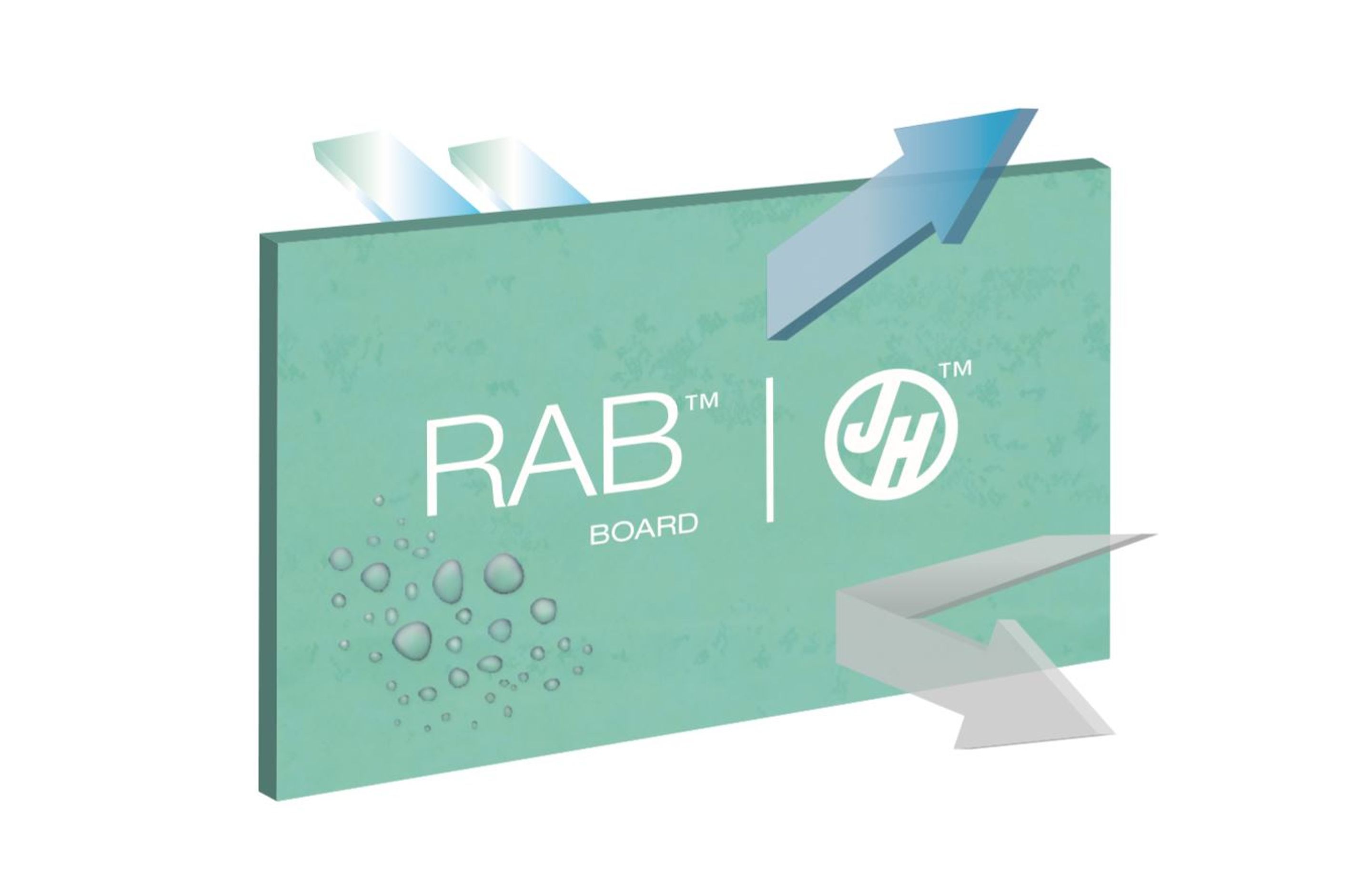 James Hardie'sRAB Board features a unique water-repellent sealer.
