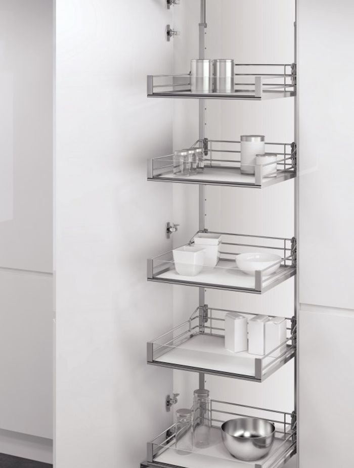 With glass sides the Premea Artline spec gives an unobstructed view into the shelf.