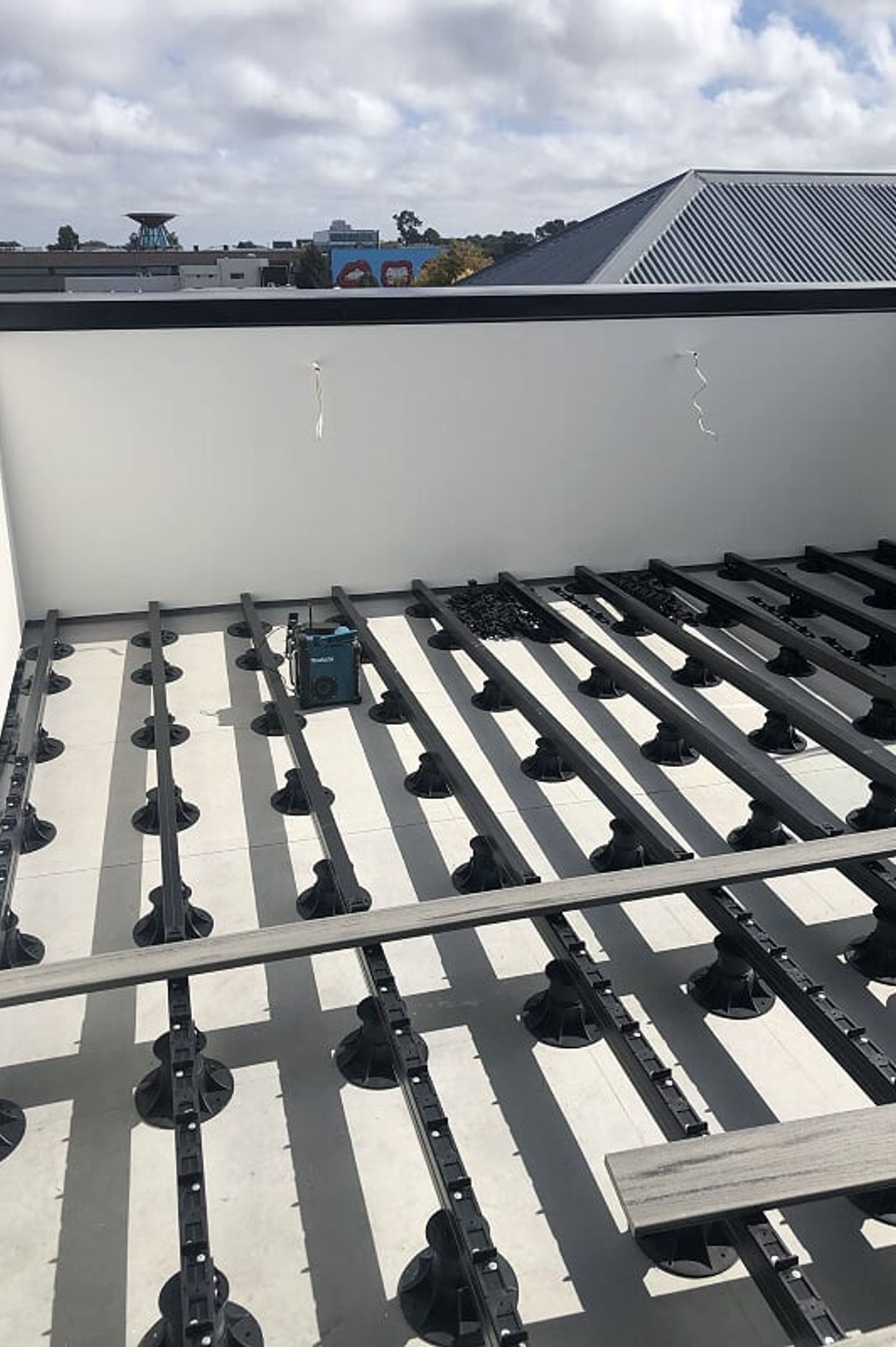 ModWood installation on kit-set aluminium framing system