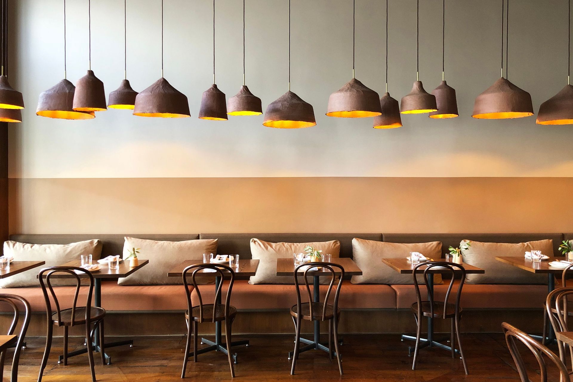 The Clay Series uses grey mud in a geodesic design to create a half-sphere with angular flat faces.