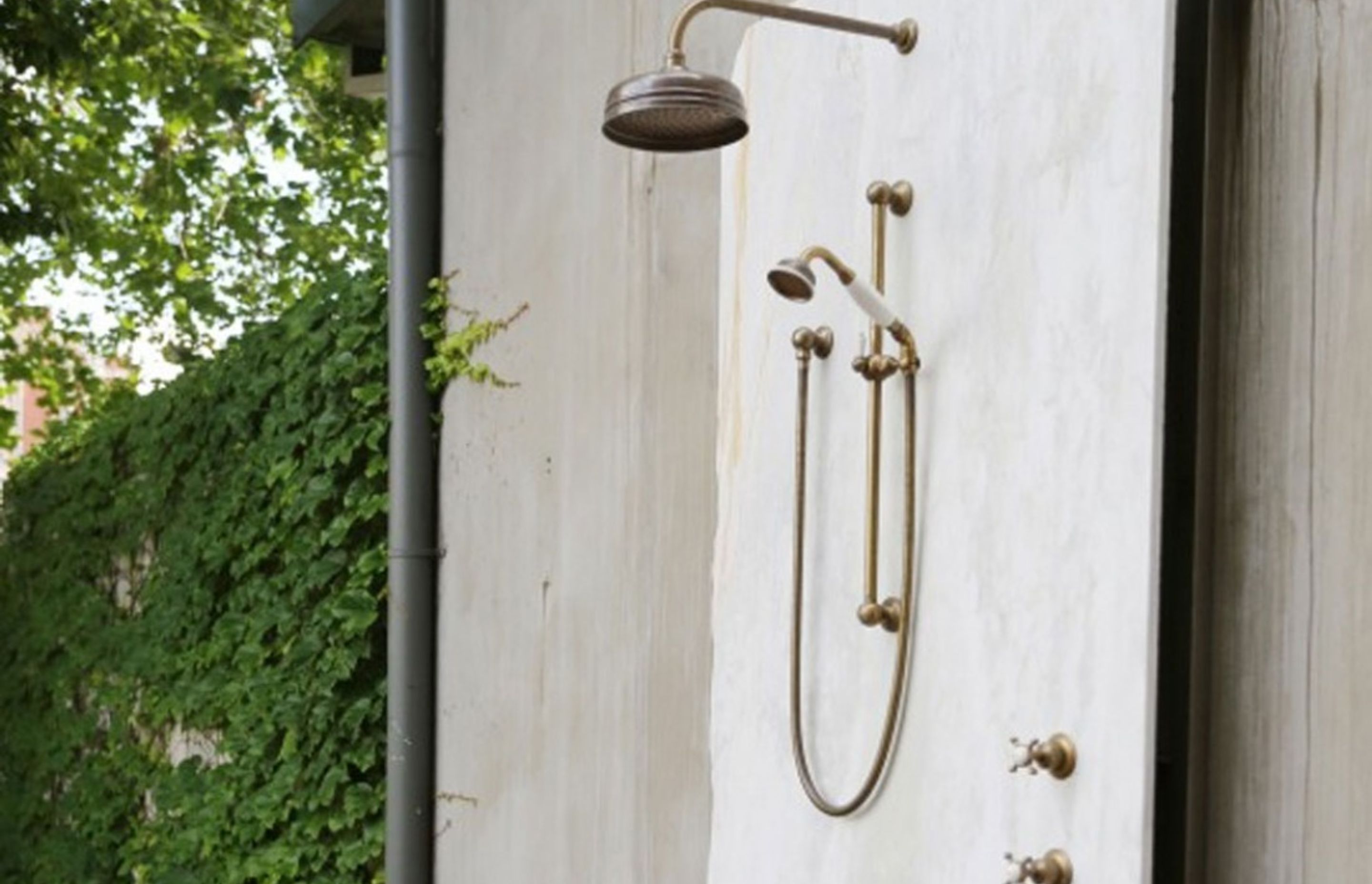 Perrin &amp; Rowe Outdoor Showers are made to withstand salt and sun