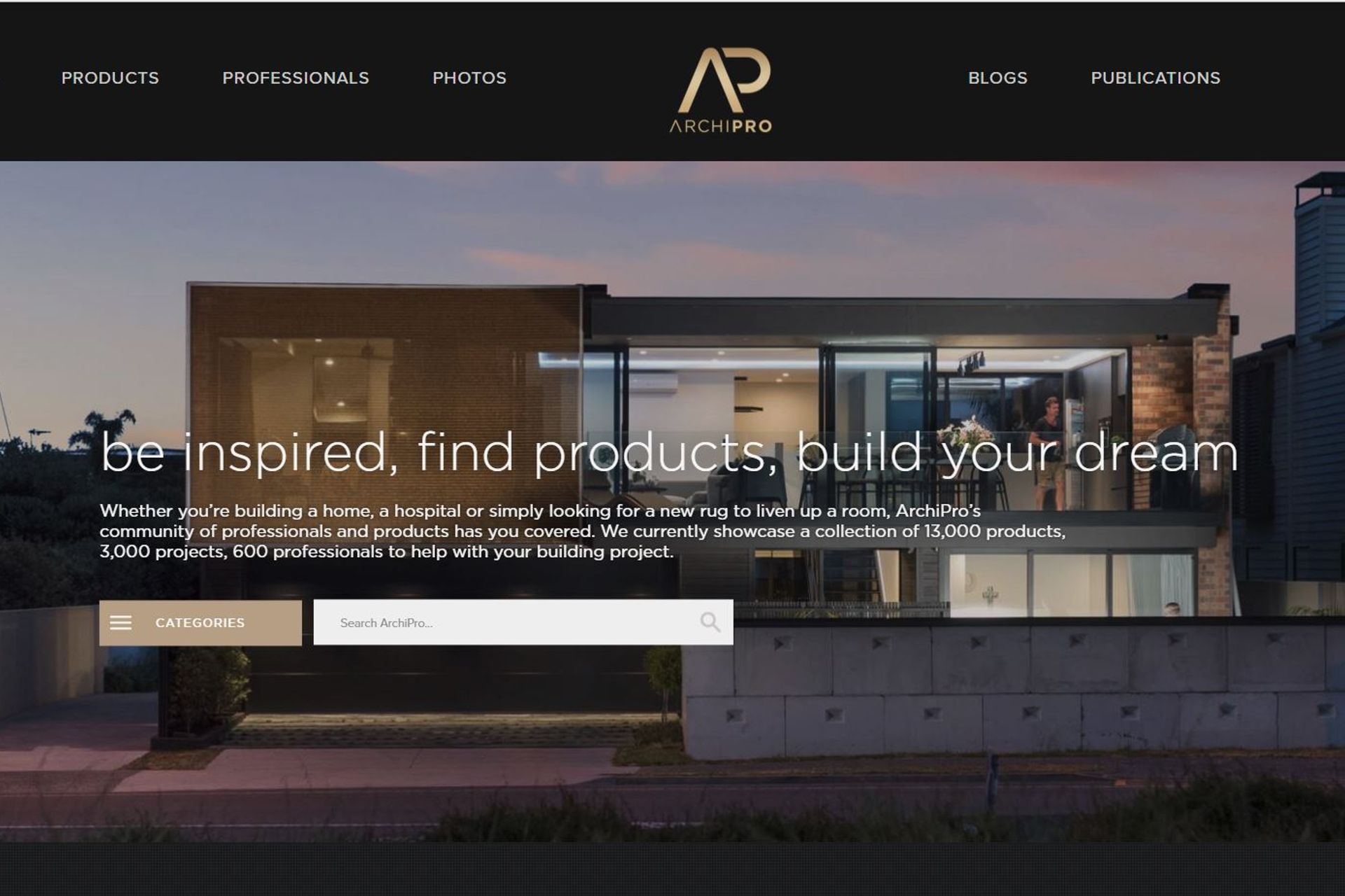 The ever evolving ArchiPro homepage