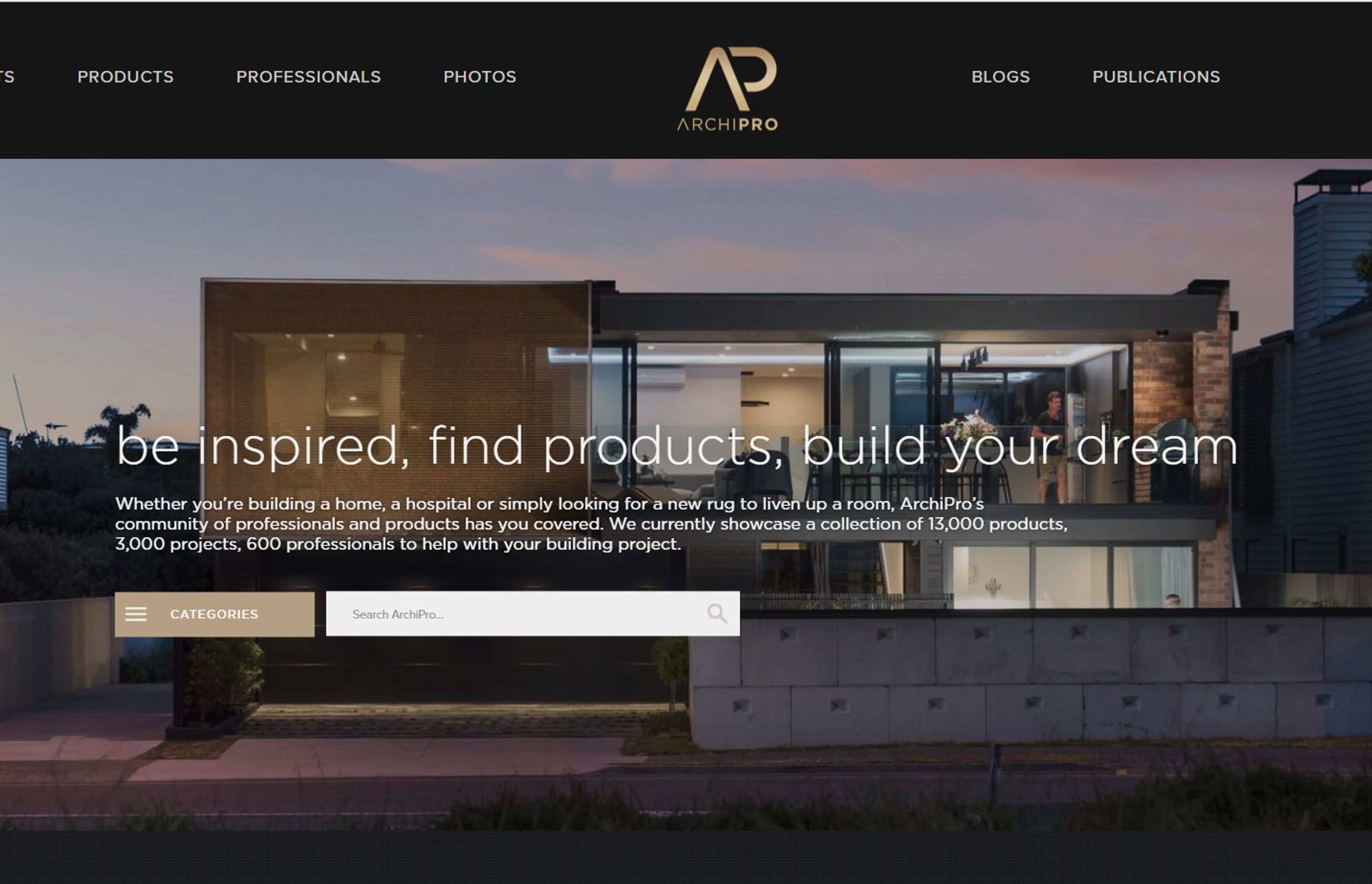 The ever evolving ArchiPro homepage