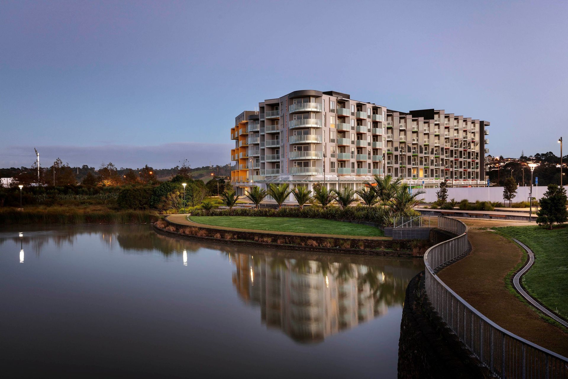 High-density Rose Garden Apartments in Albany by Context Architects.