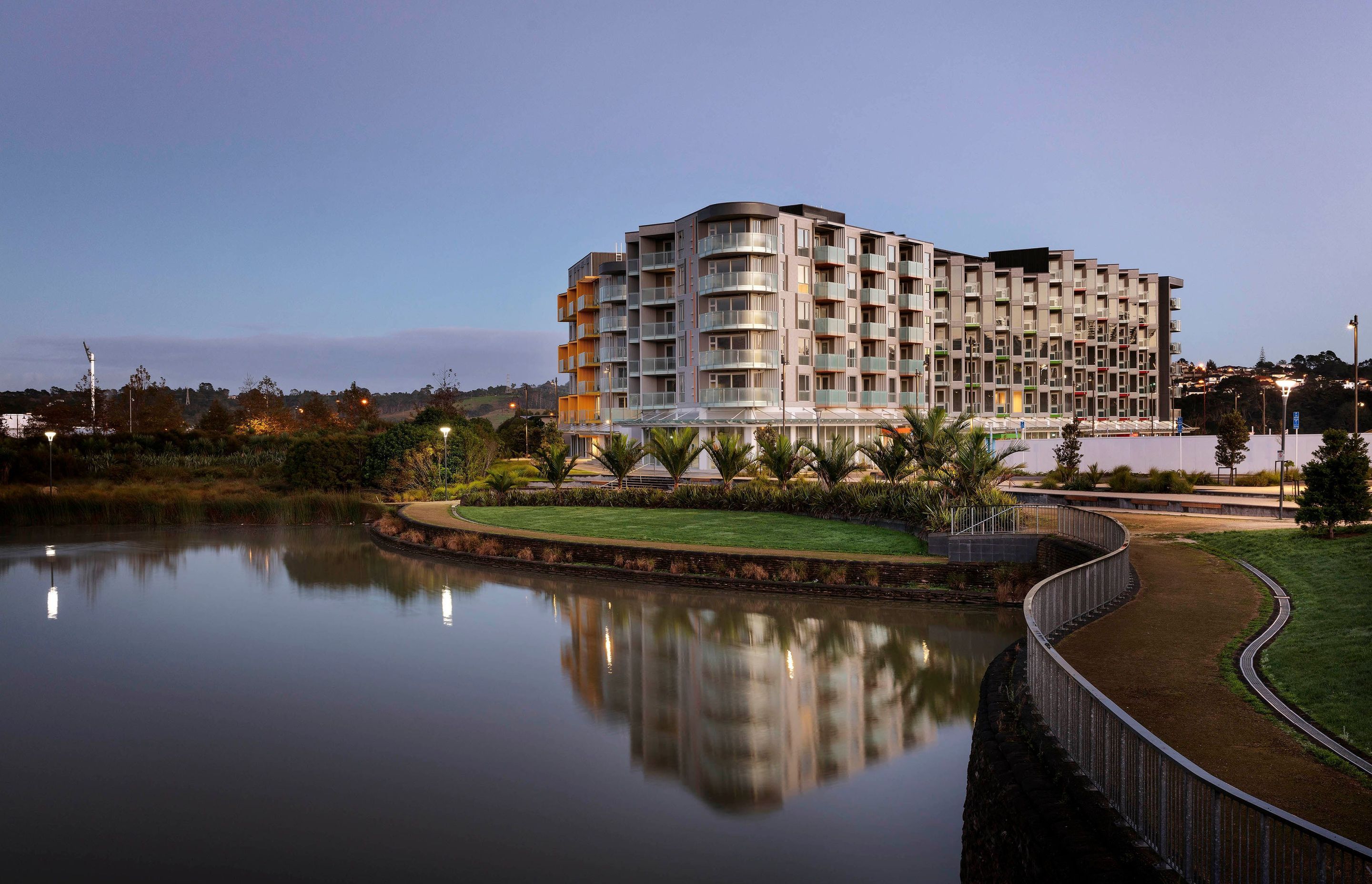 High-density Rose Garden Apartments in Albany by Context Architects.