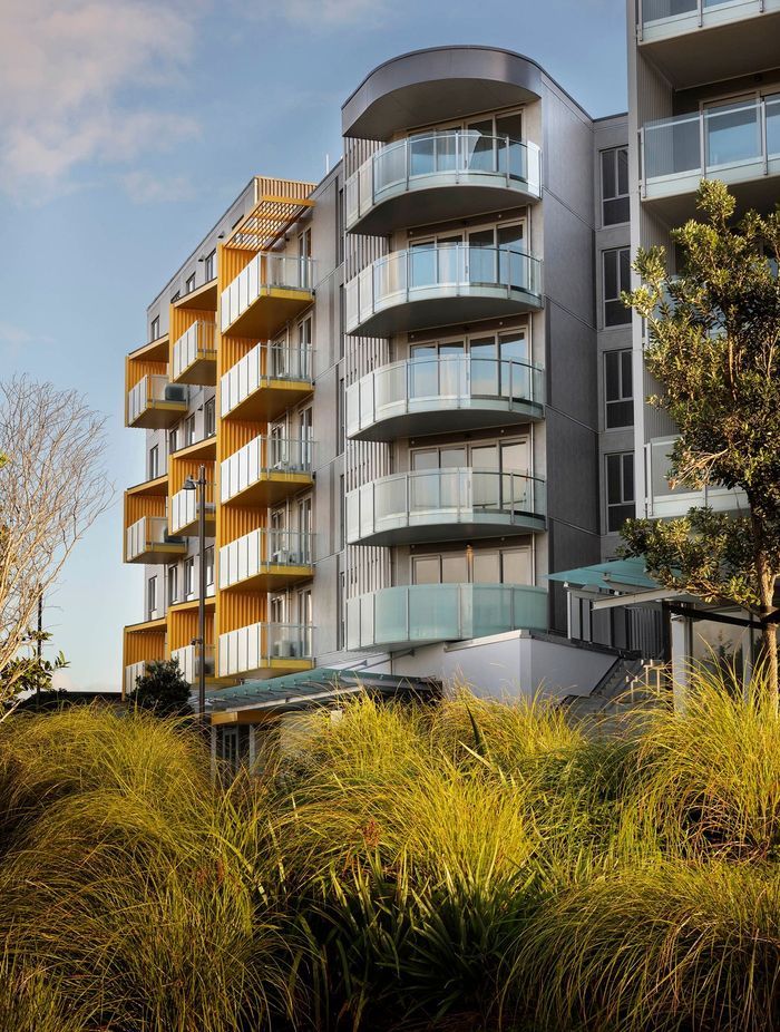 Each apartment in the Rose Garden Apartments has good views and floor-to-ceiling glazing to let light in.