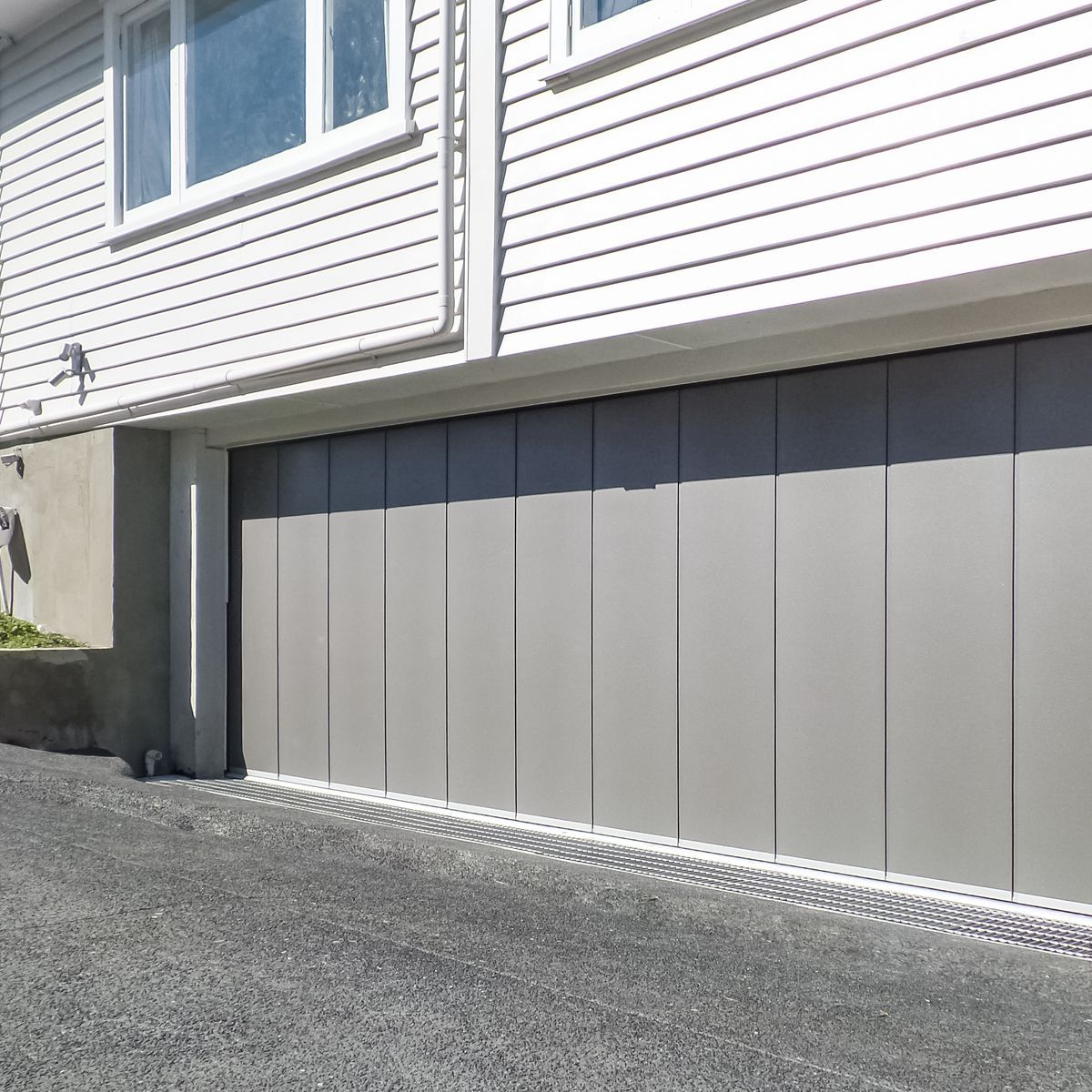 The statement, barn-style garage door