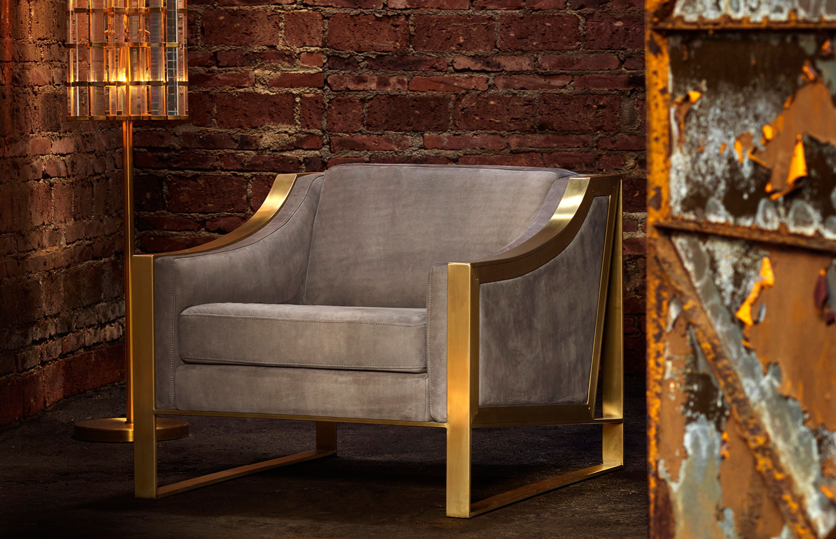 The Wall Street Armchair is a twist on a classic form, with ultra-comfortable seating