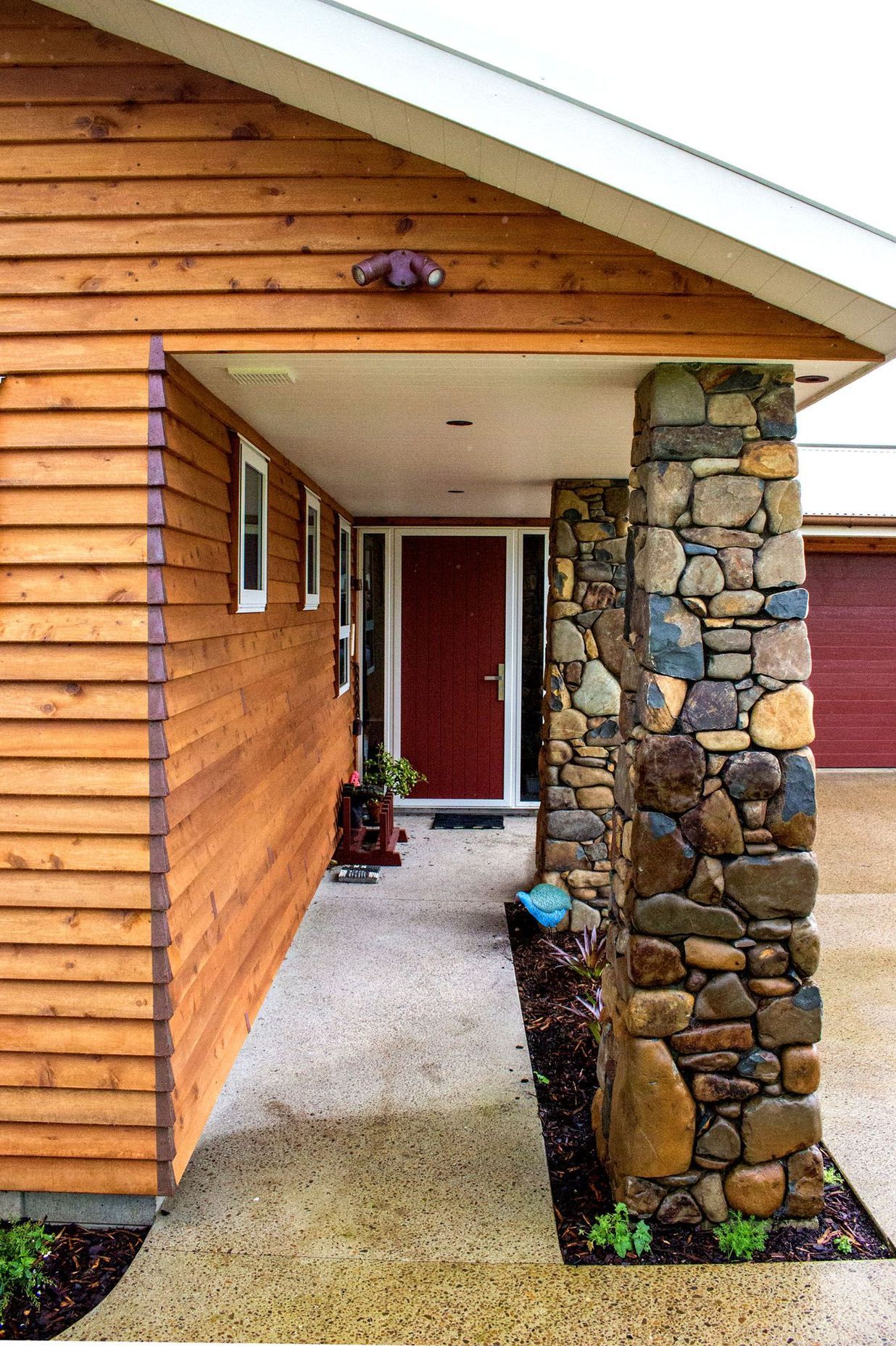 Stunning Macrocarpa/Cypress cladding used in the Buckton House.