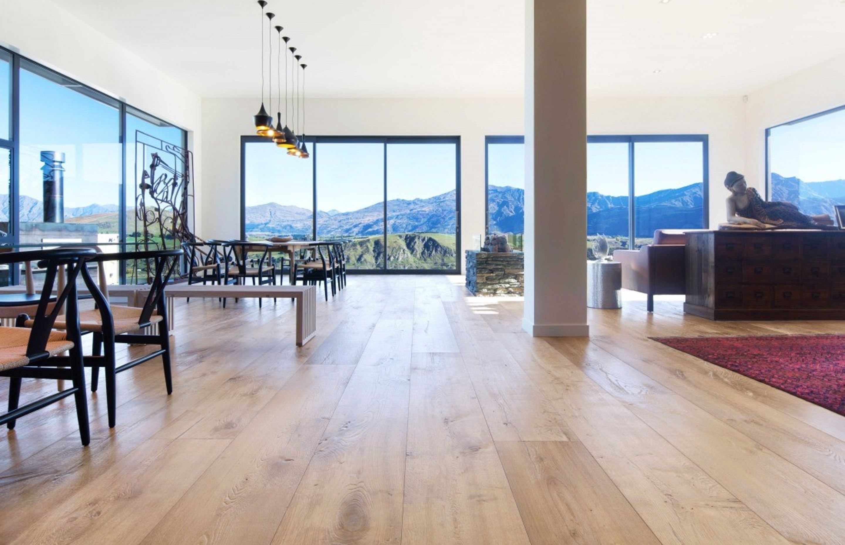 Engineered flooring can come in a variety of sizes, including 340mm like the Manor Grande Classic – Luxury French Oak Extreme Wide Plank Flooring