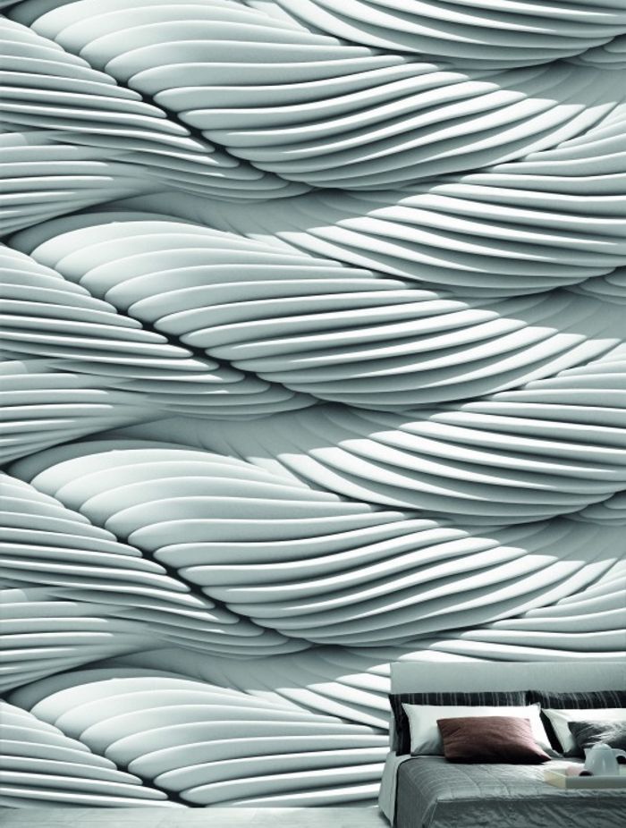 Ava 3D Waves Wallpaper