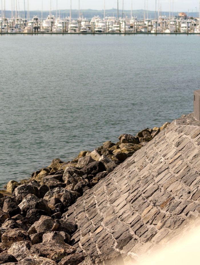 Tamaki Drive sea wall