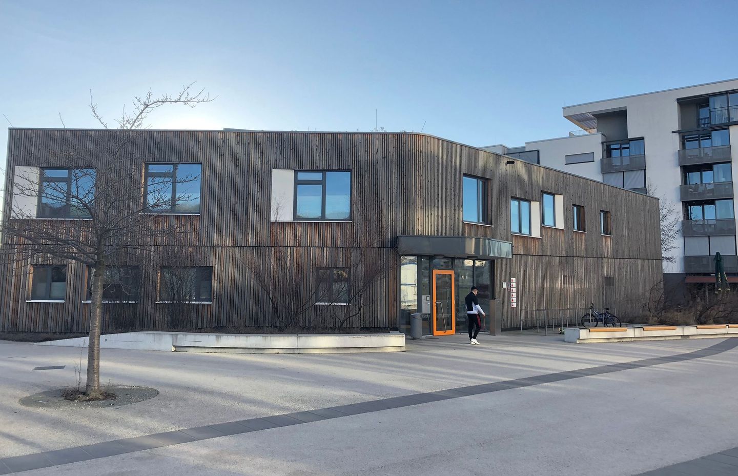 A timber-clad nursery school in the Barnstadt urban development in Heidelberg, Germany, which includes apartments, cafes, schools, offices all constructed to ‘passive house’ standard.