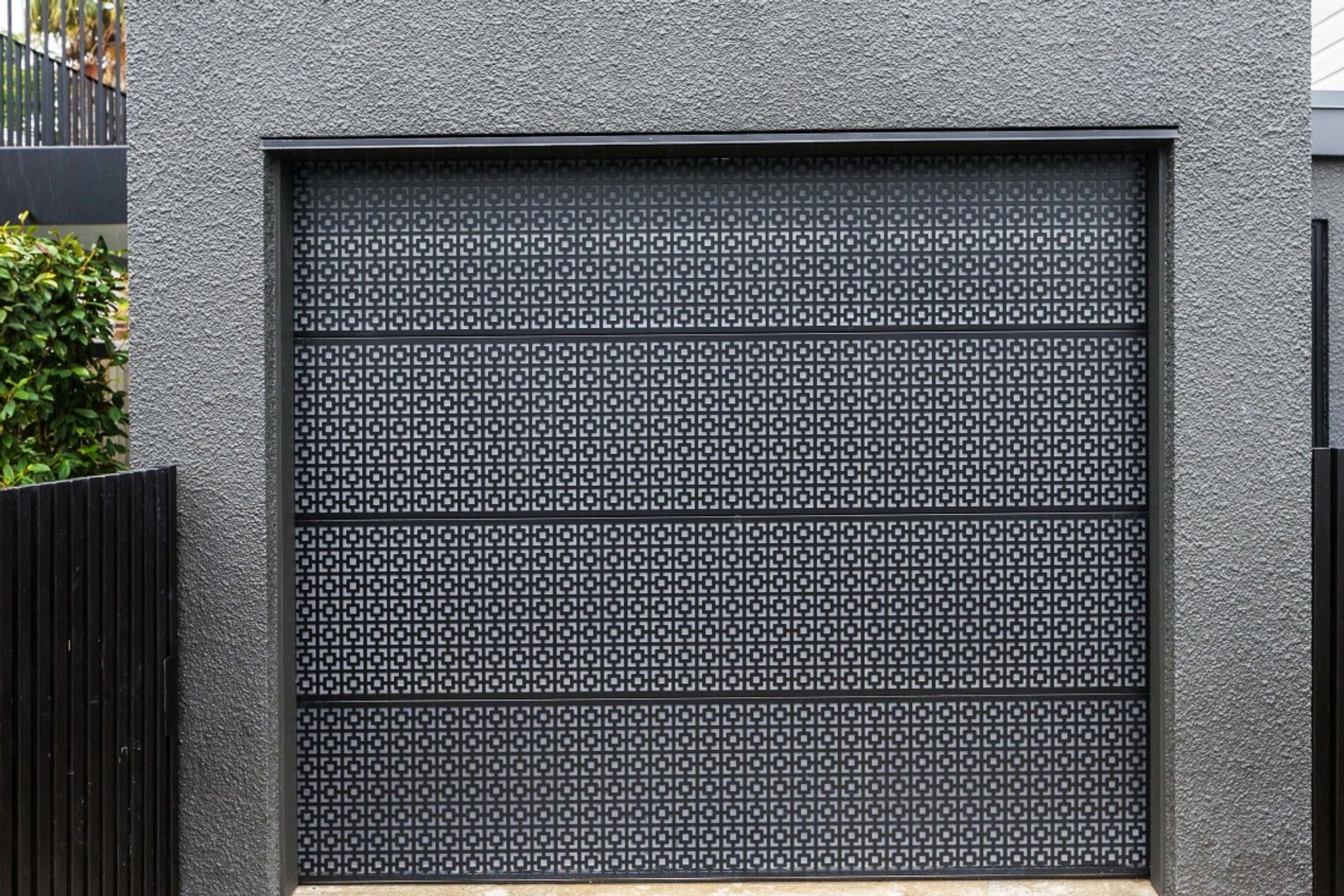 Laser cut garage door
