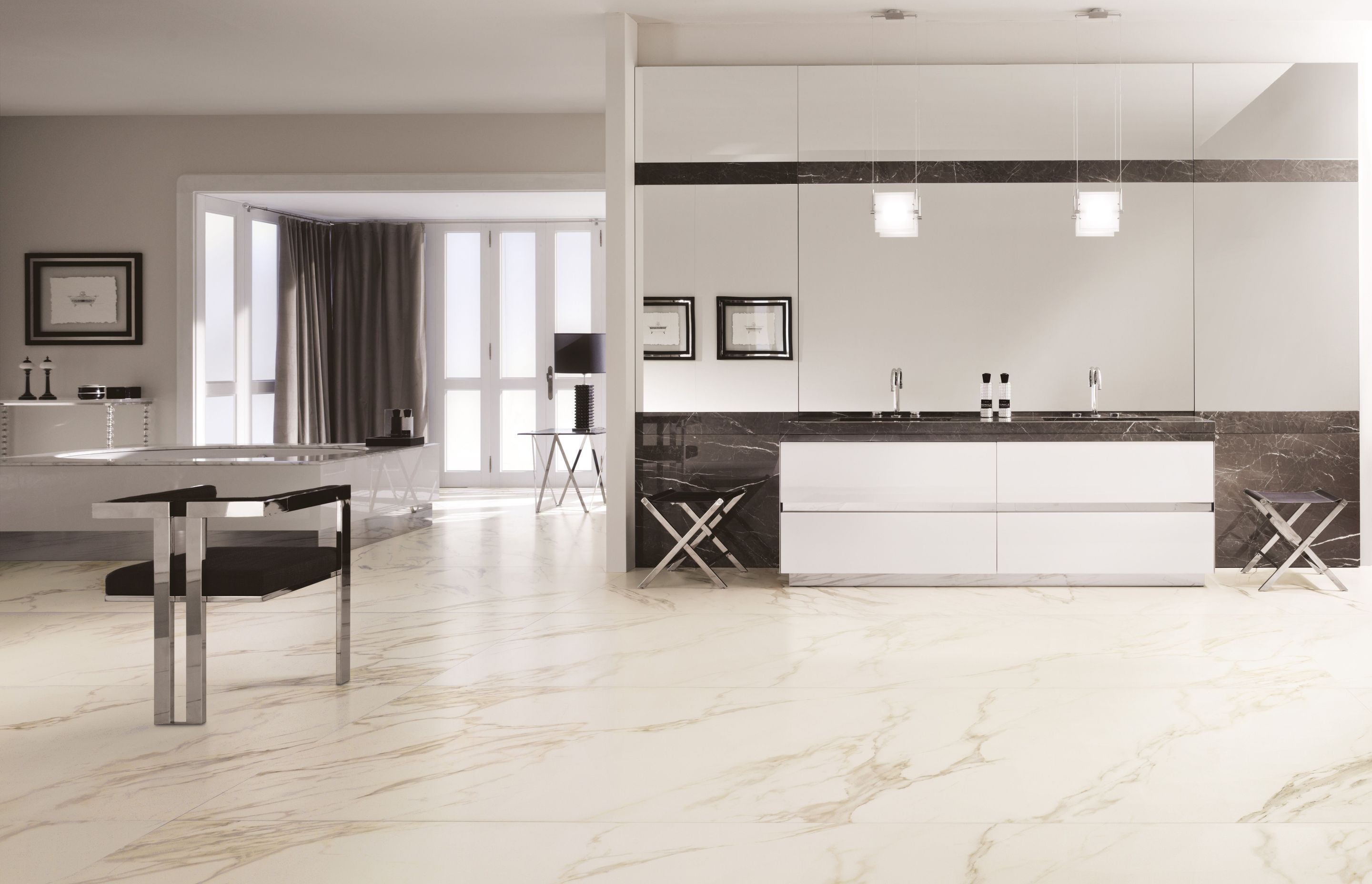 Extra Thin Tiles - Kerlite Exedra Calacatta by Cotto d’Este