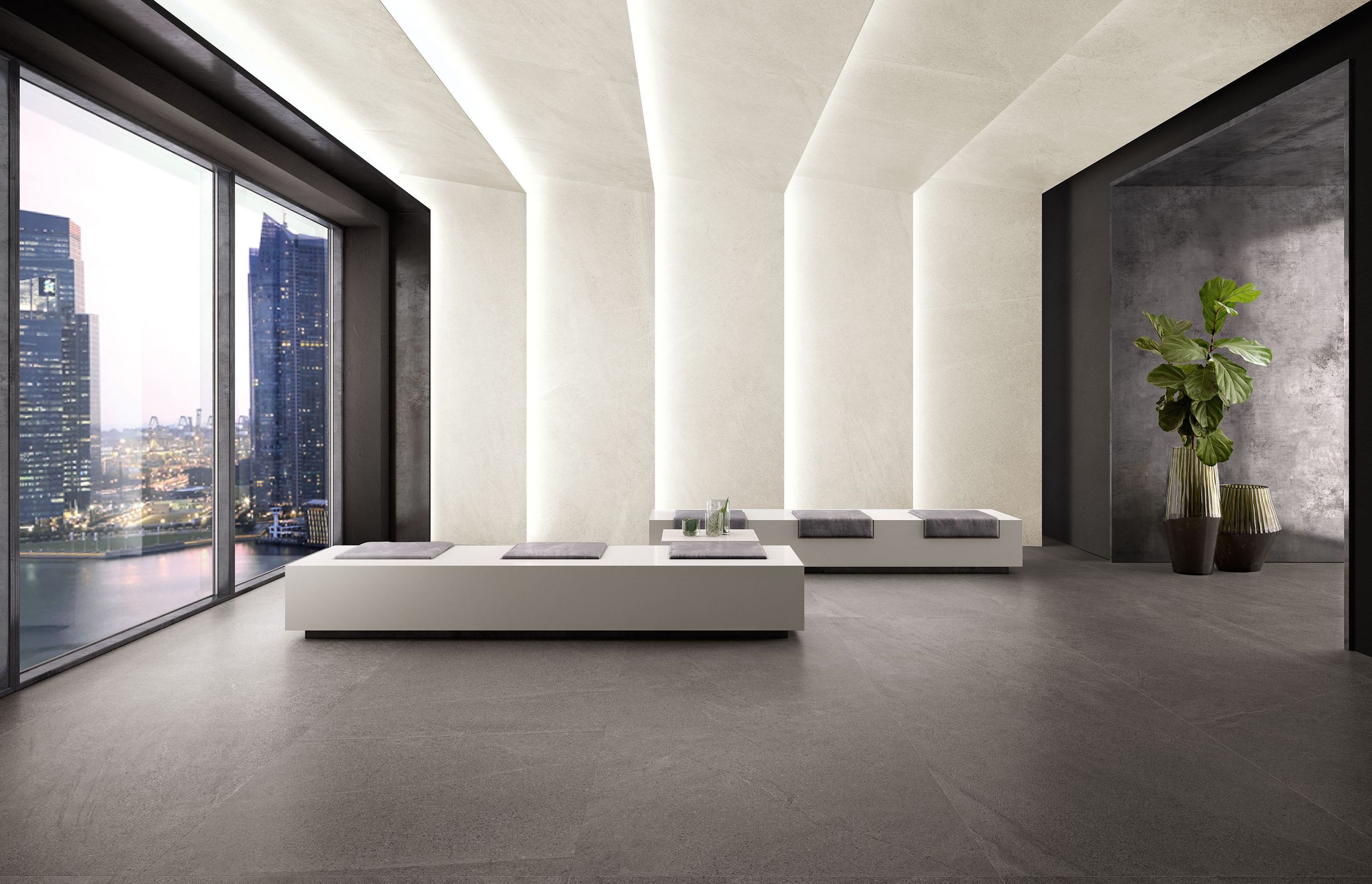 Extra Thin Tiles - Kerlite Limestone Slate by Cotto d’Este