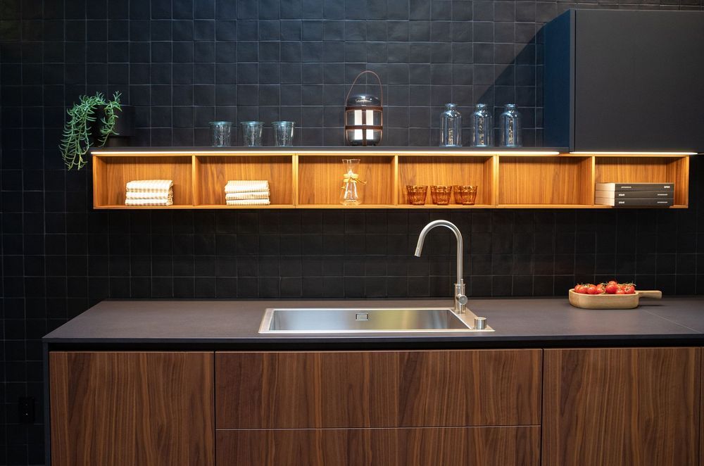 Boffi's revamped showroom in Grafton includes this elegant XILA kitchen by Luigi Massoni – the first ever handleless kitchen which is now widely used.