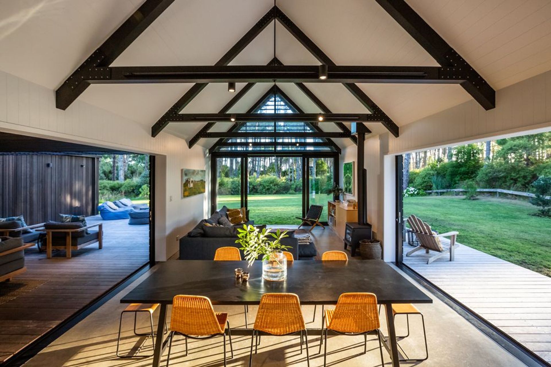 Inside, a material palette of robust, straightforward and direct materials presides.