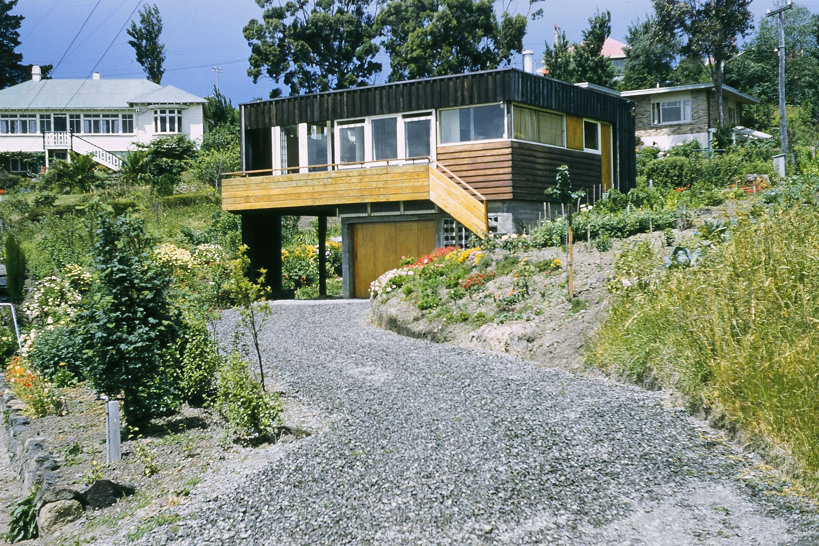 The original Don Cowey house circa 1957, four years after he designed and built it for his parents.
