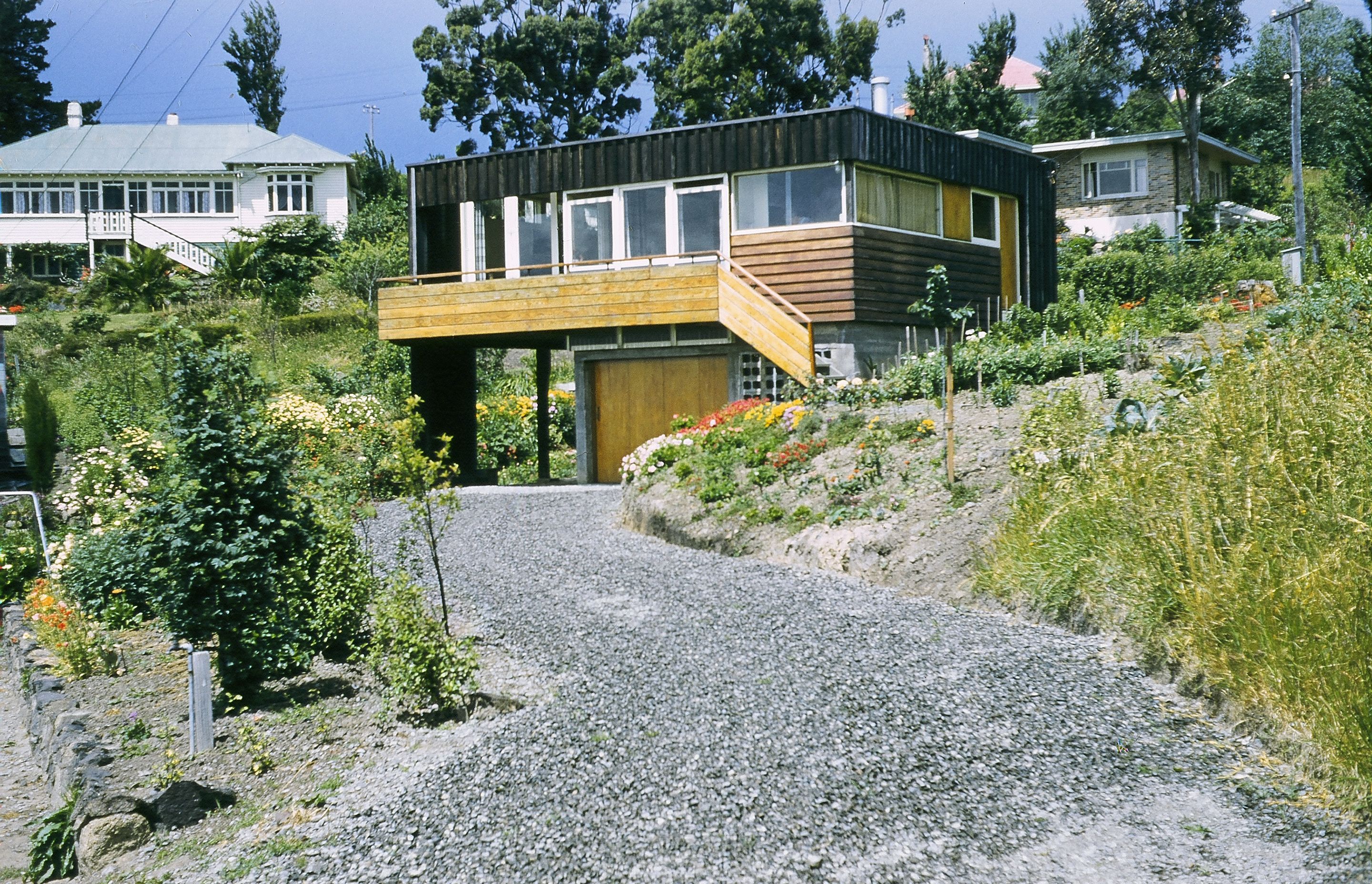 The original Don Cowey house circa 1957, four years after he designed and built it for his parents.