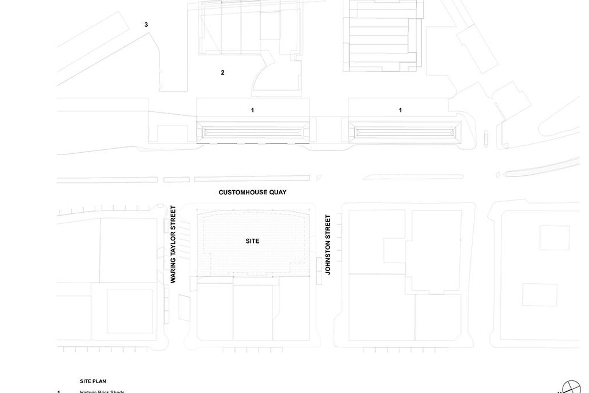 The site plan by Studio Pacific Architecture.