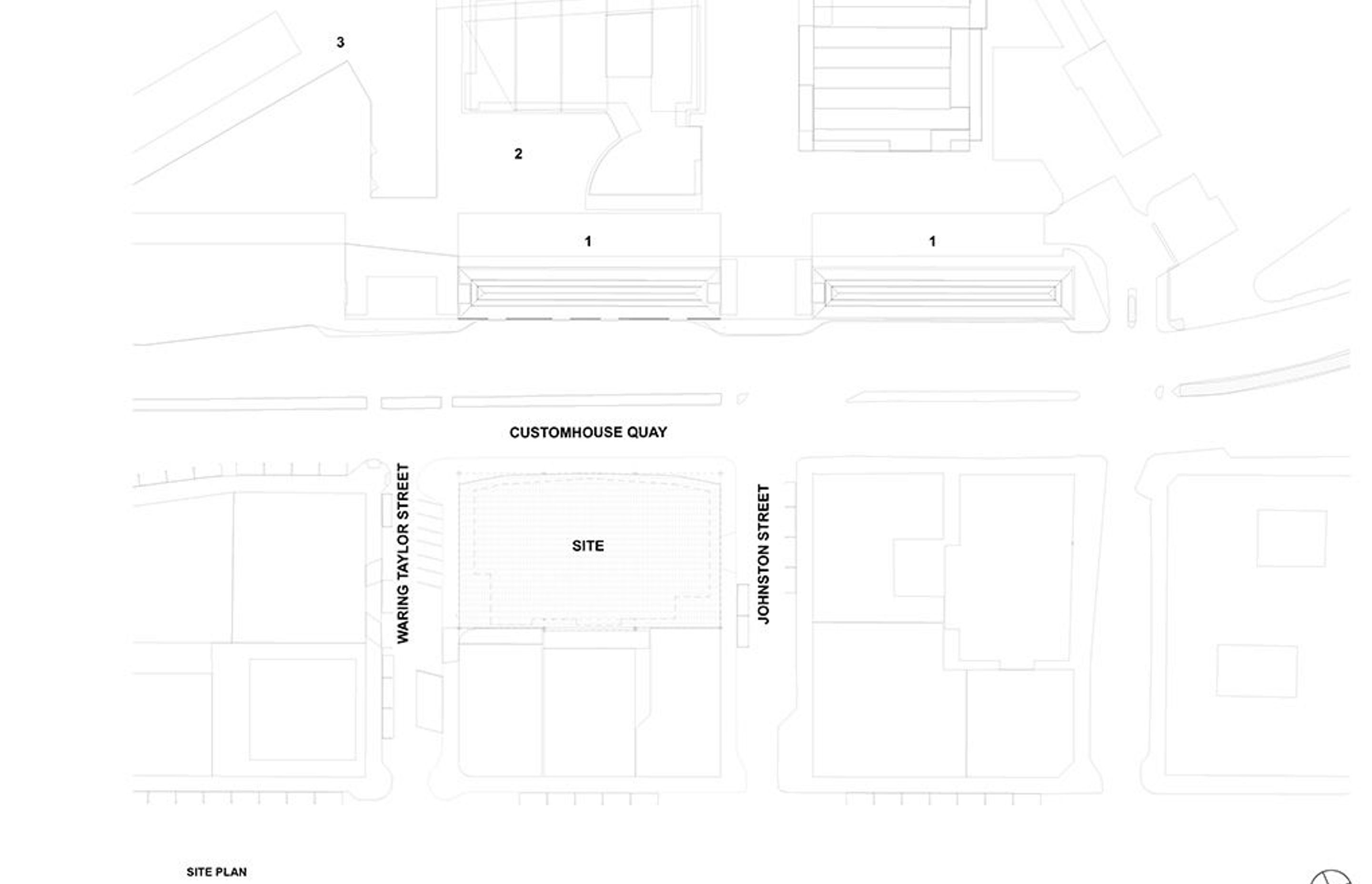 The site plan by Studio Pacific Architecture.