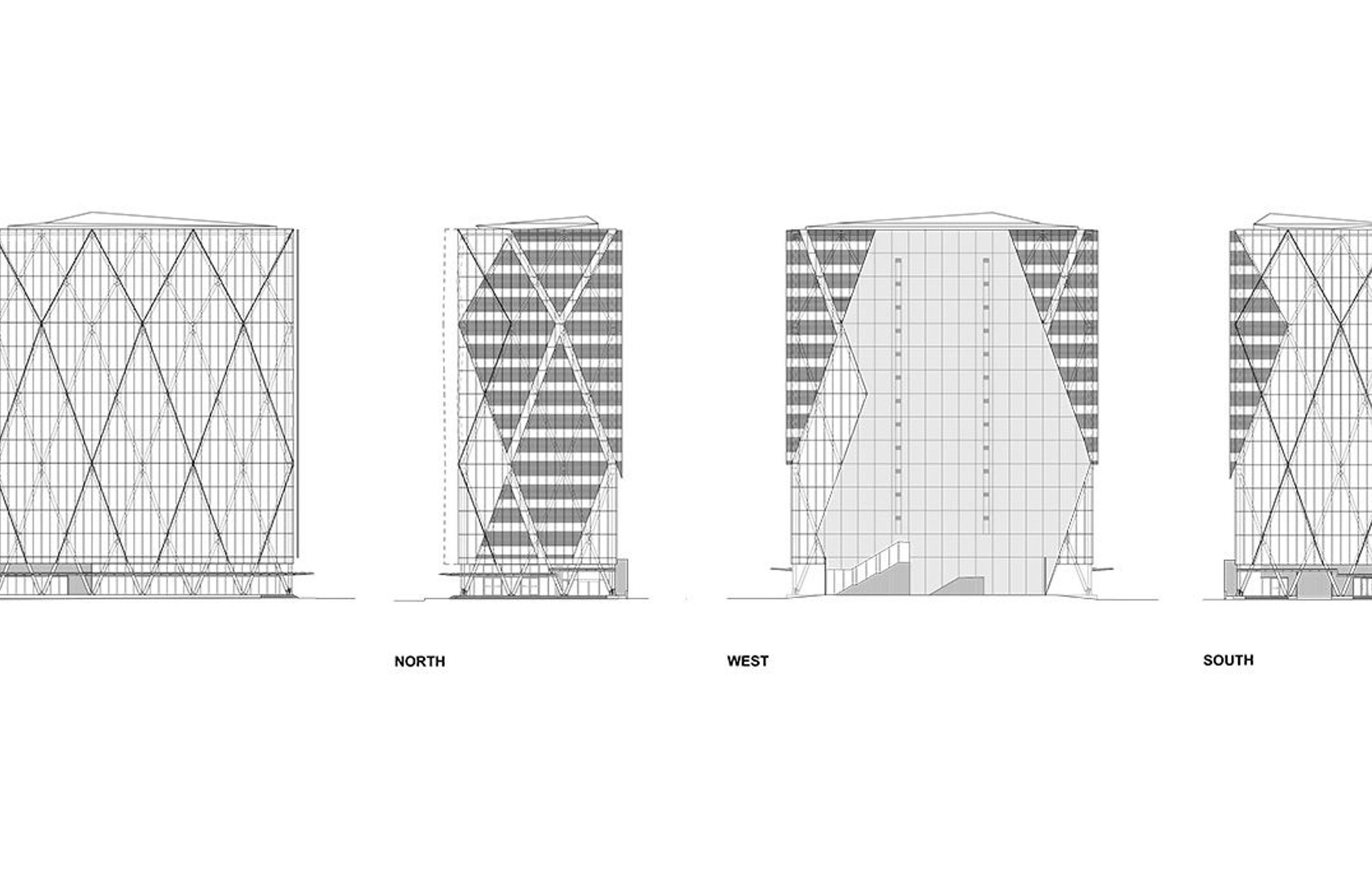Elevations of XXCQ by Studio Pacific Architecture.