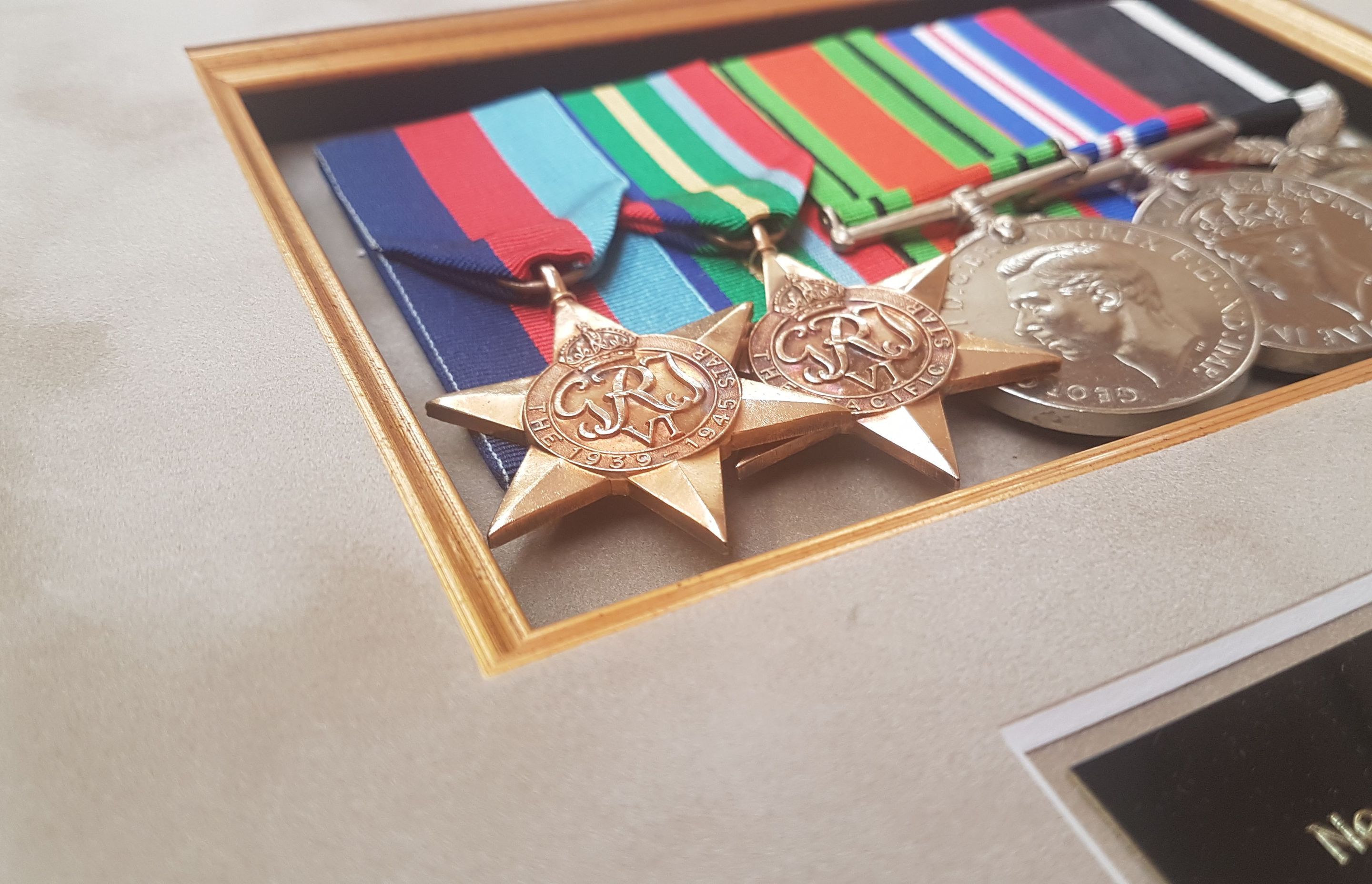 War Medal Framing