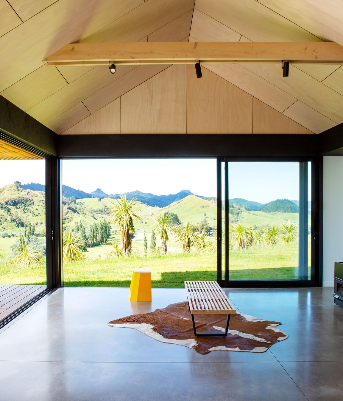 Views are carefully framed with full height glazing. 