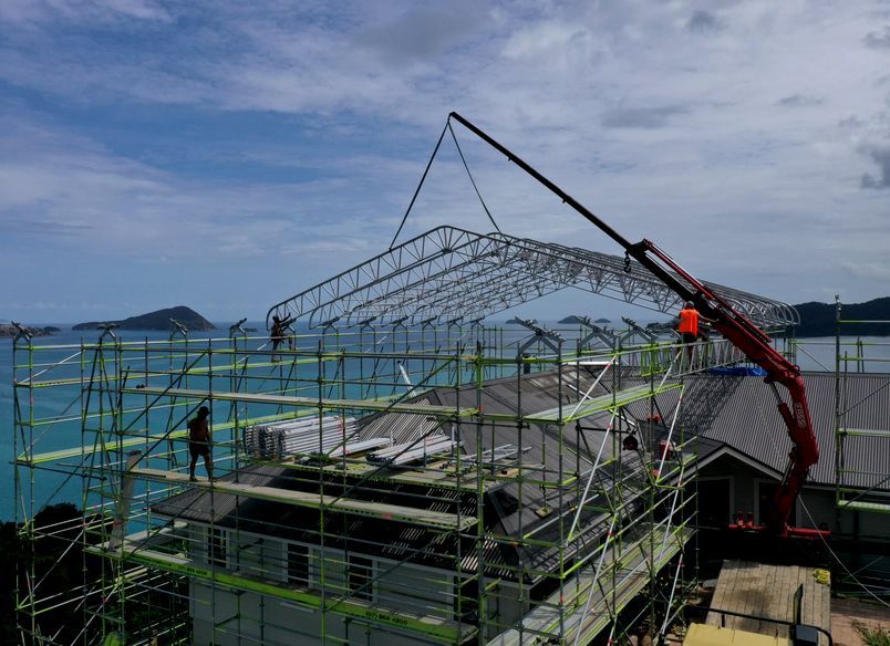 Green Construction- Layher Keder (PVC Sheet Tarpaulin) Roof System - Wyuna Bay 2