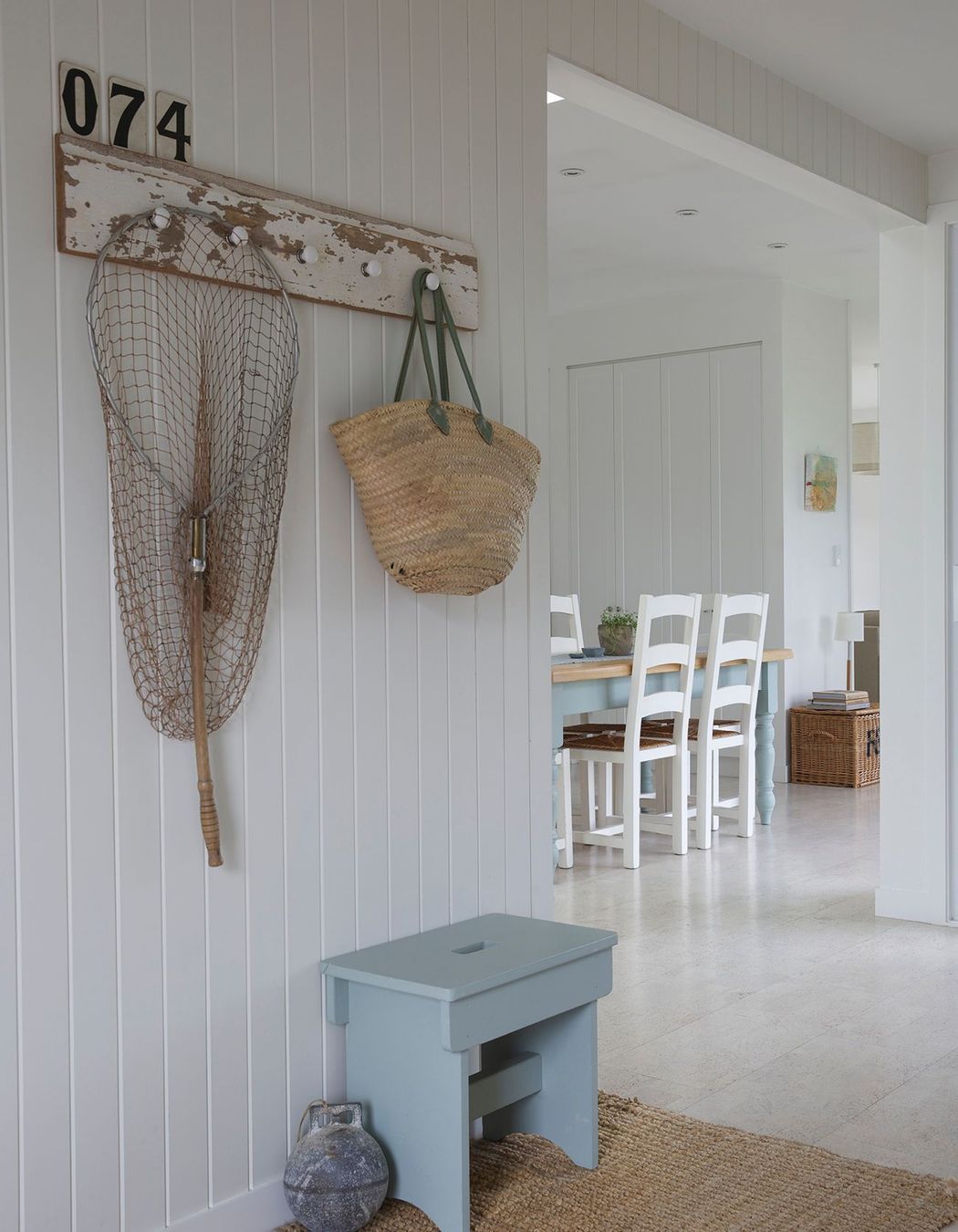 A soft neutral palette of colours creates a calm and timeless interior.
