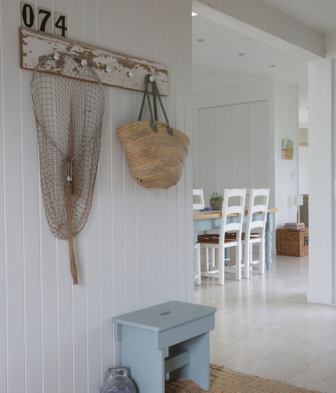 A soft neutral palette of colours creates a calm and timeless interior.
