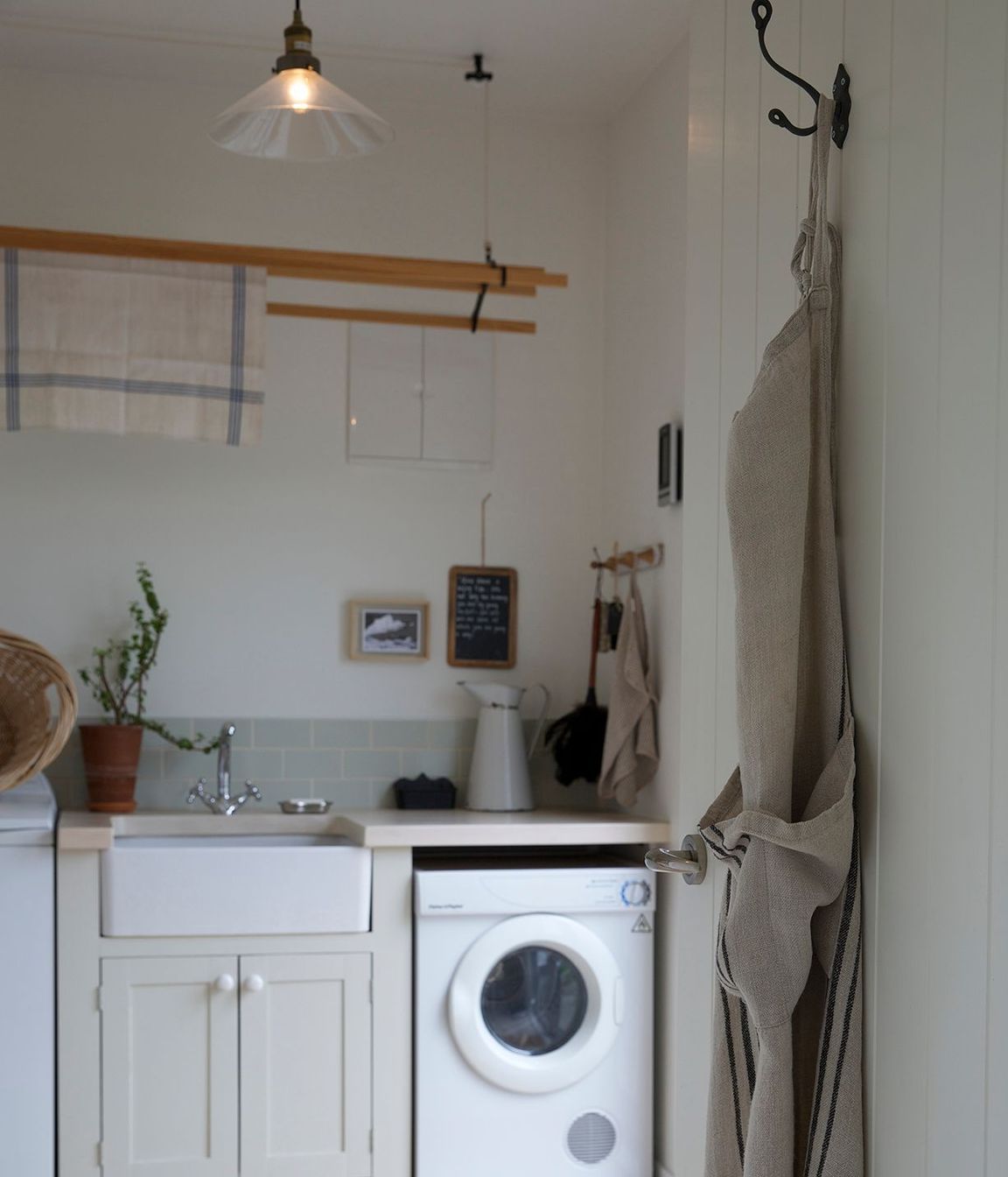 The laundry off the kitchen has access to the garden.
