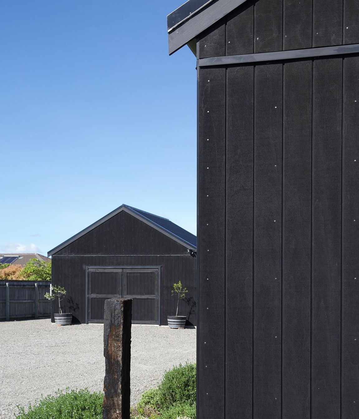Big barn doors into the garage.