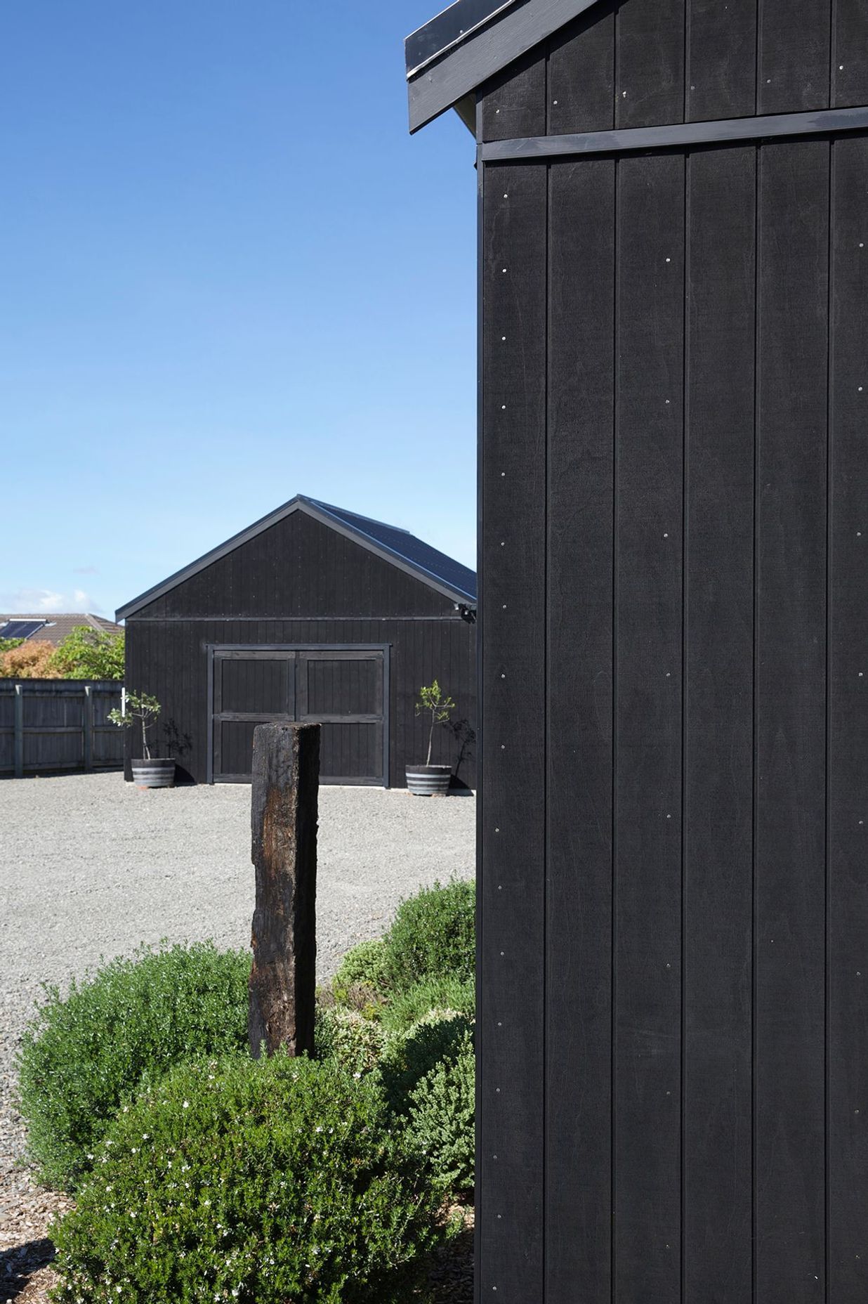 Big barn doors into the garage.